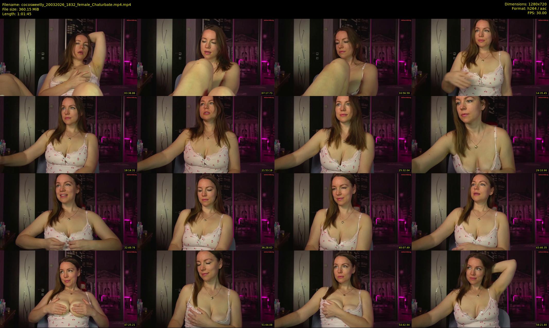 cocosweetty — 62 minute Chaturbate female cam show recording, 720p, Mar 20, 2026