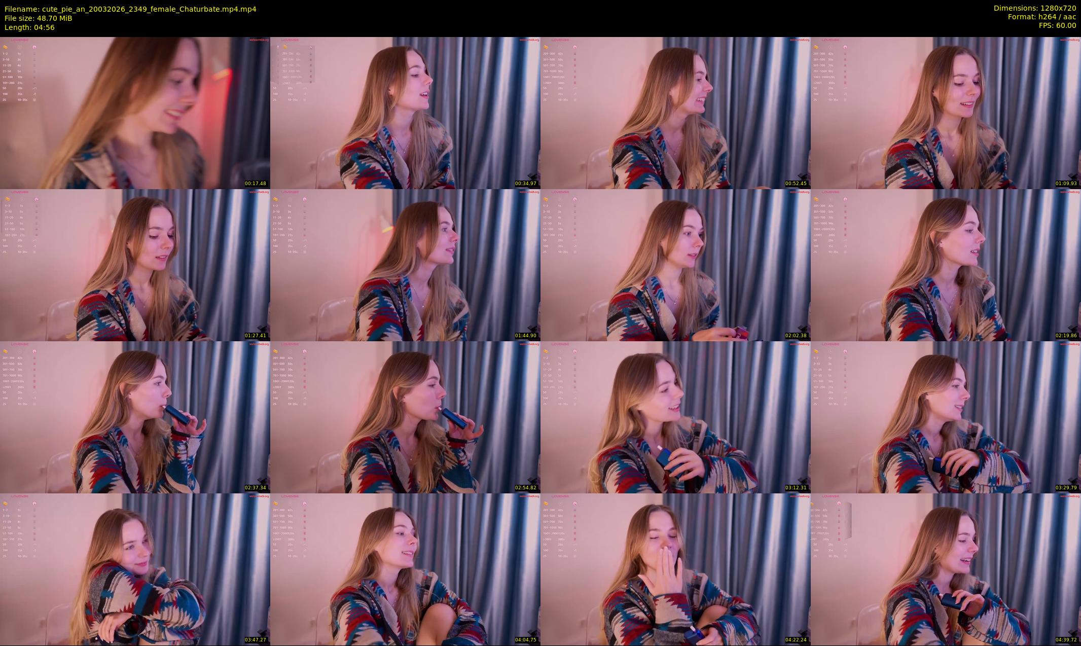 cute_pie_an — 5 minute Chaturbate female cam show recording, 720p, Mar 20, 2026