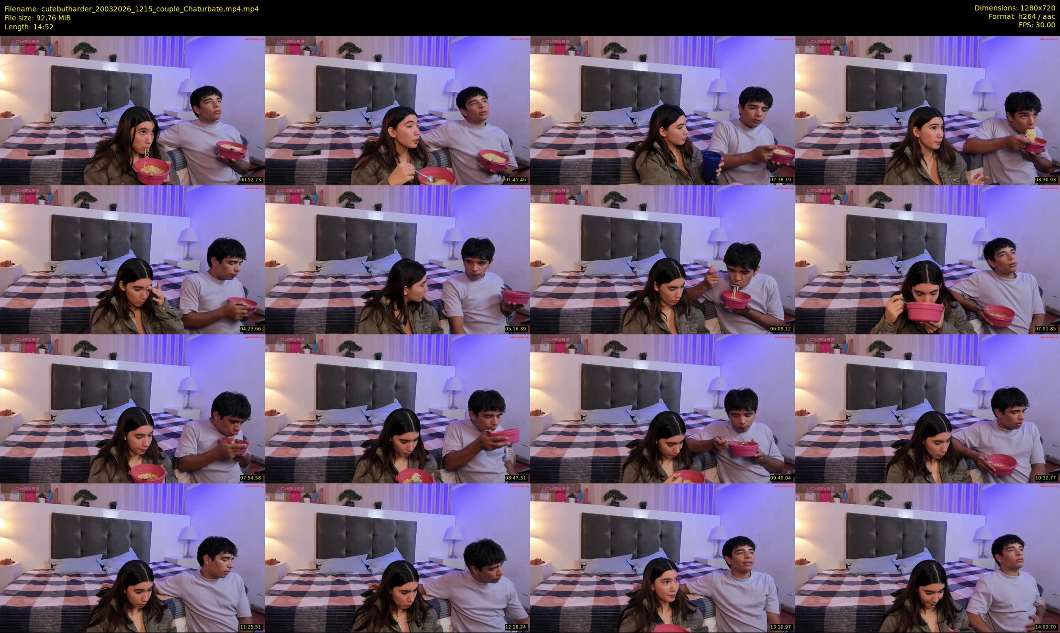 cutebutharder — 15 minute Chaturbate couple cam show recording, 720p, Mar 20, 2026