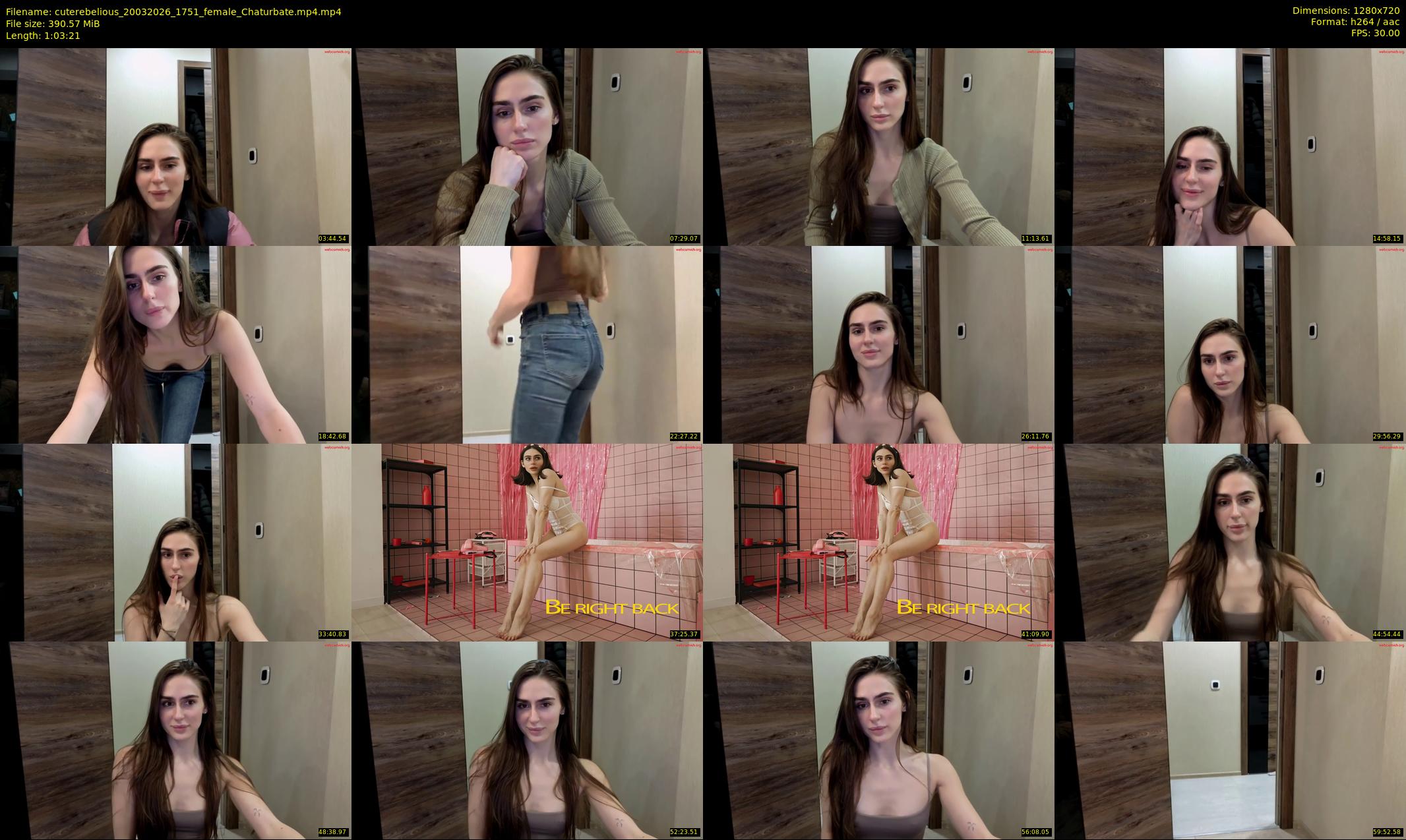 cuterebelious — 64 minute Chaturbate female cam show recording, 720p, Mar 20, 2026