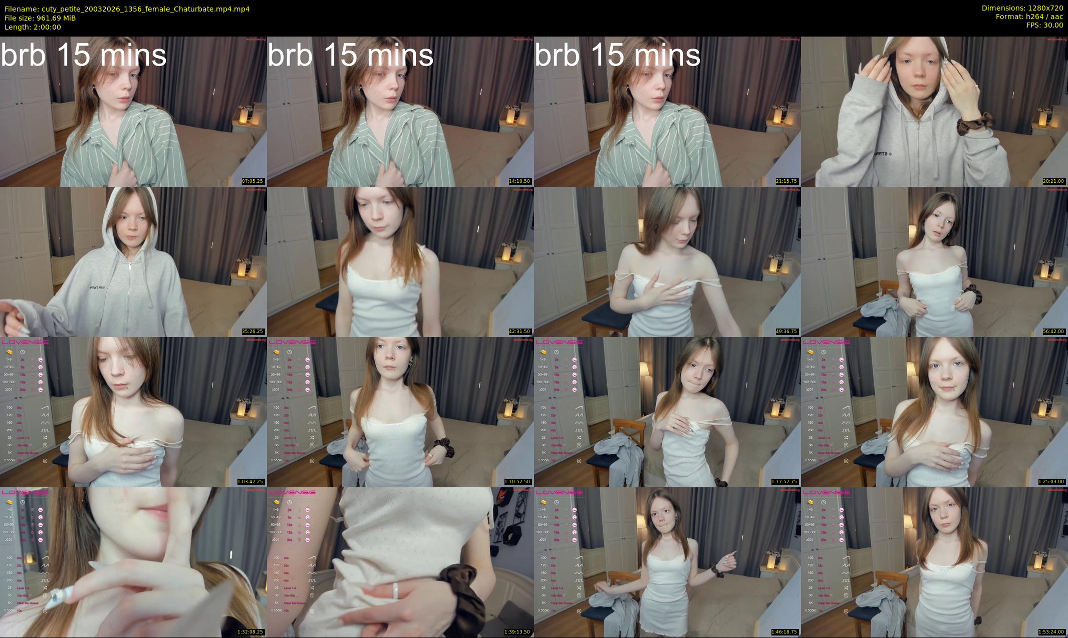cuty_petite — 120 minute Chaturbate female cam show recording, 720p, Mar 20, 2026