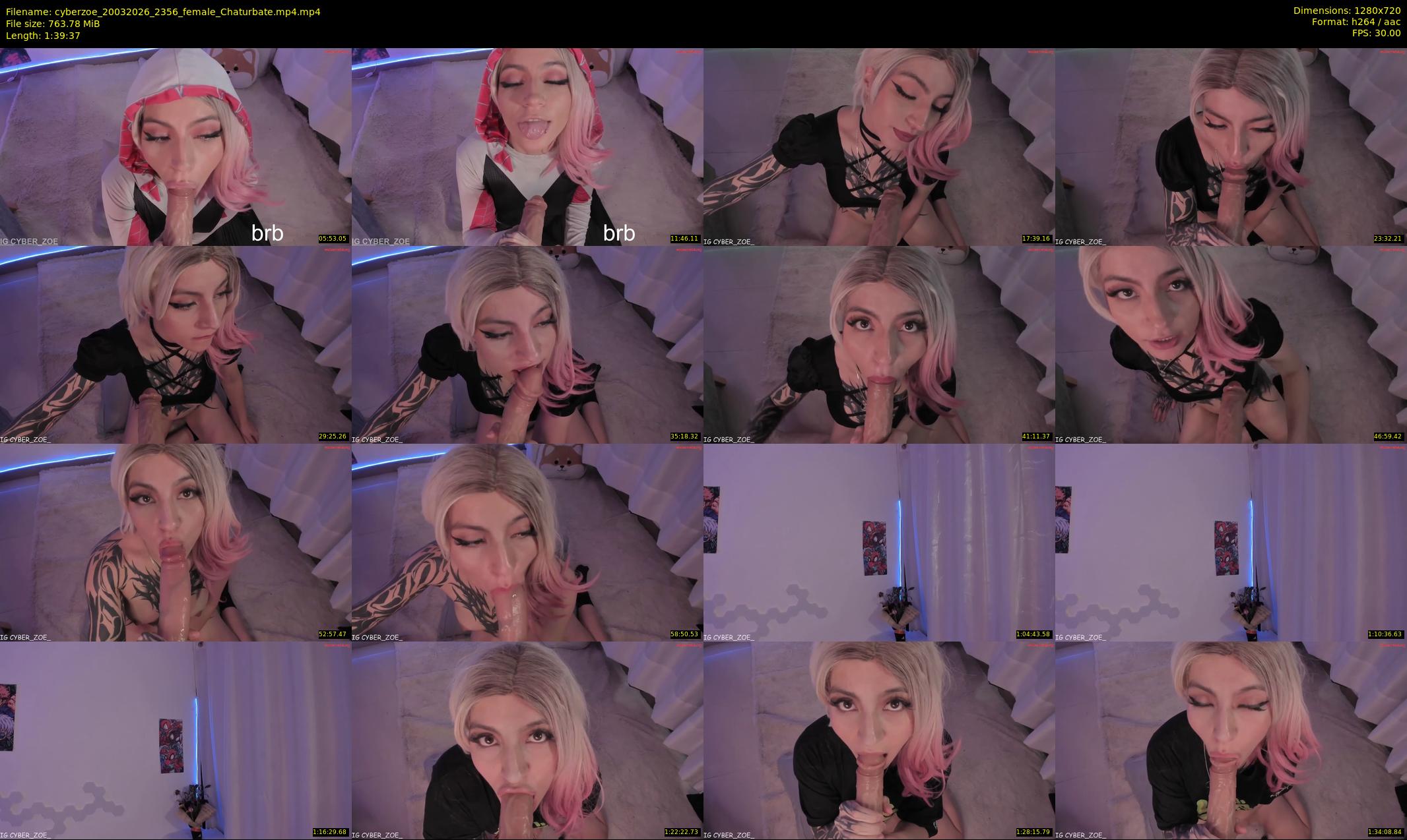 cyberzoe — 100 minute Chaturbate female cam show recording, 720p, Mar 20, 2026