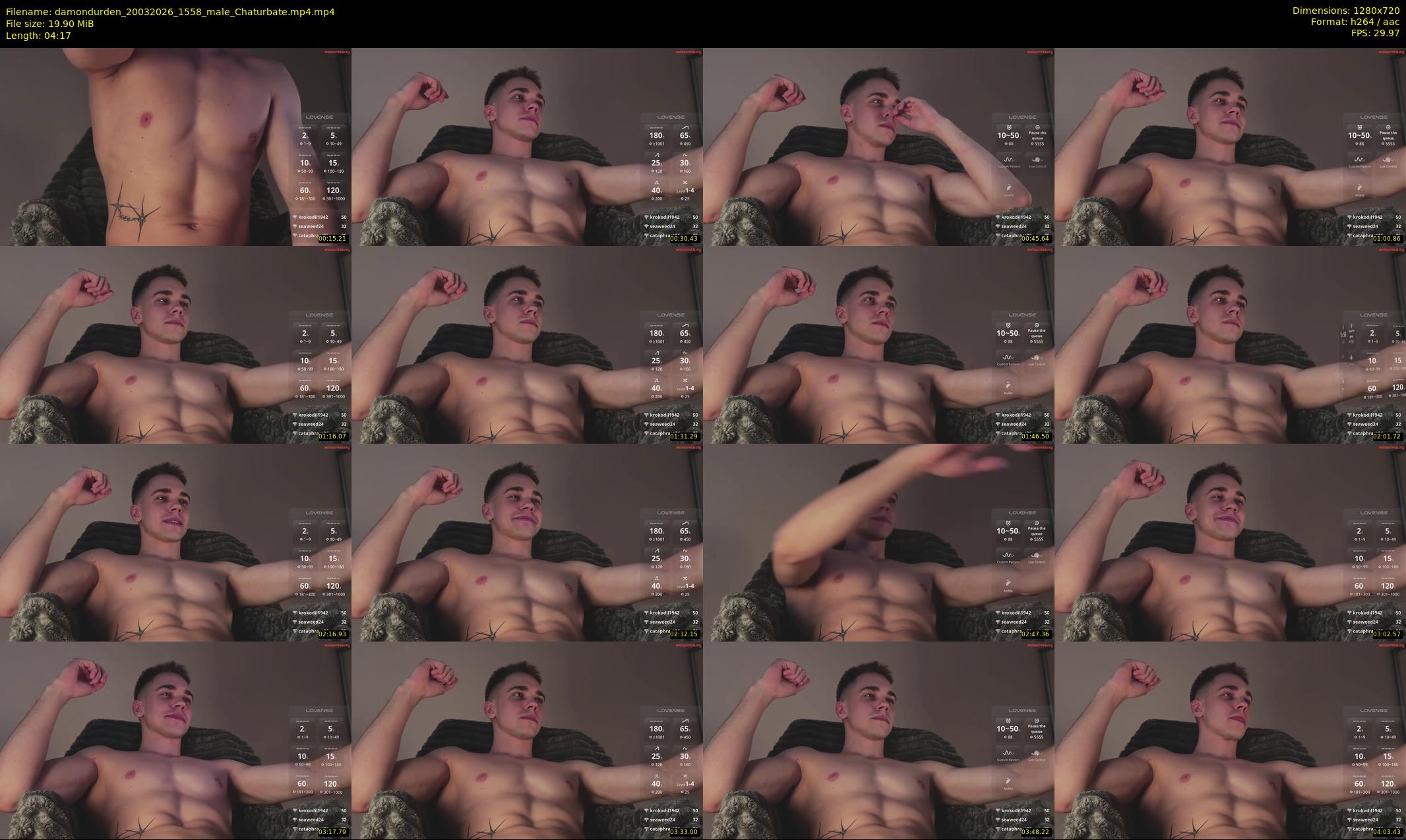 damondurden — 5 minute Chaturbate male cam show recording, 720p, Mar 20, 2026