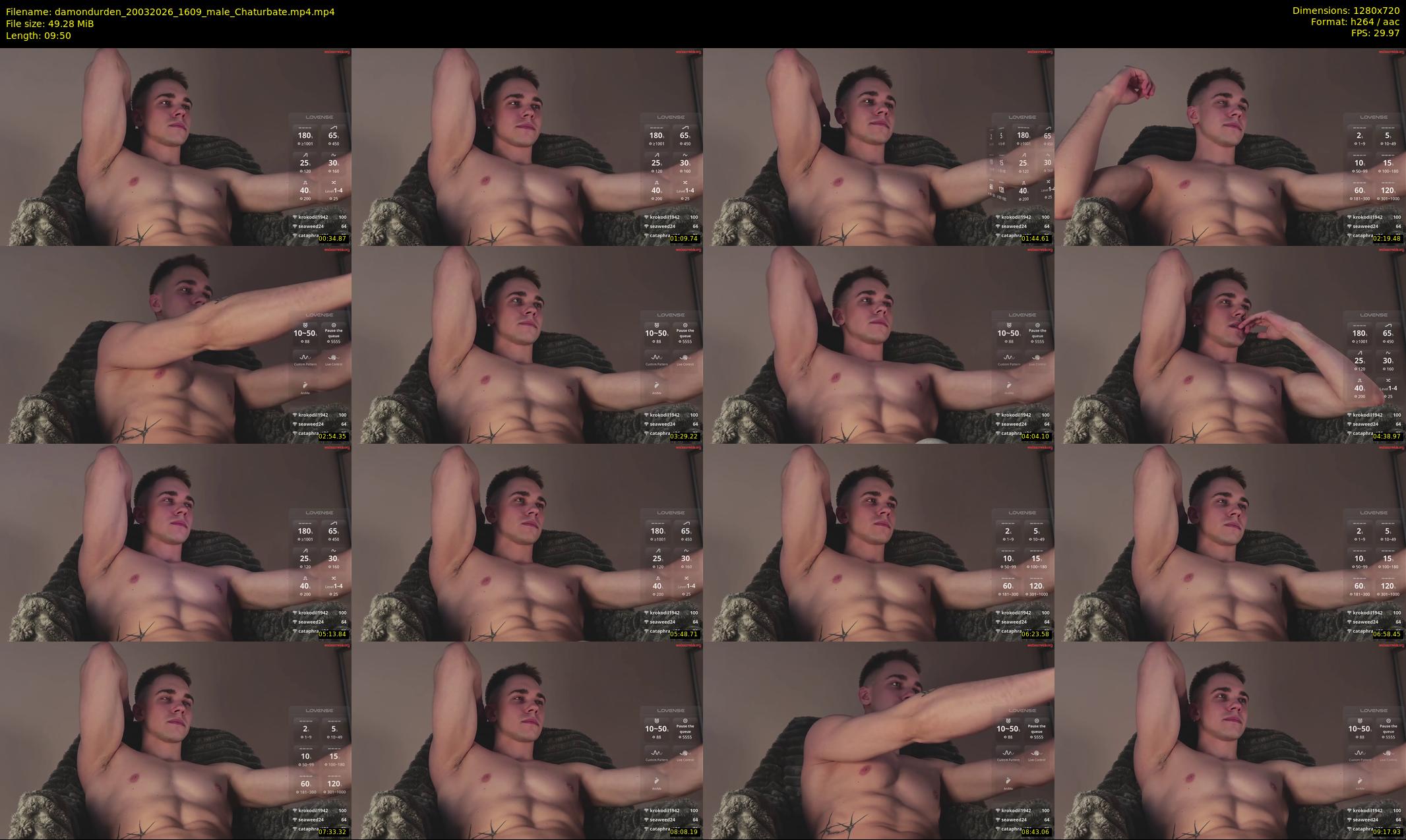 damondurden — 10 minute Chaturbate male cam show recording, 720p, Mar 20, 2026