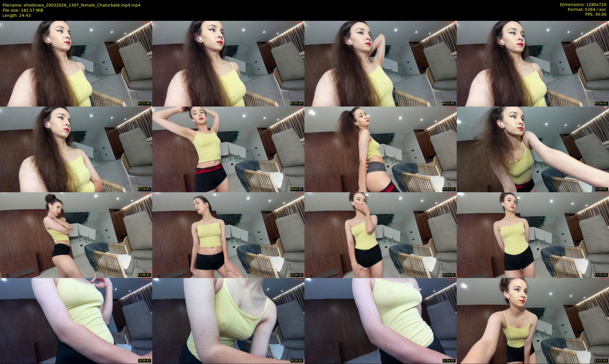 ehotlovea — 25 minute Chaturbate female cam show recording, 720p, Mar 20, 2026