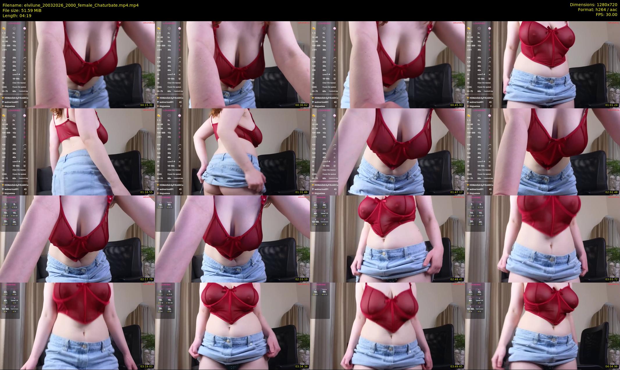 elvilune — 5 minute Chaturbate female cam show recording, 720p, Mar 20, 2026