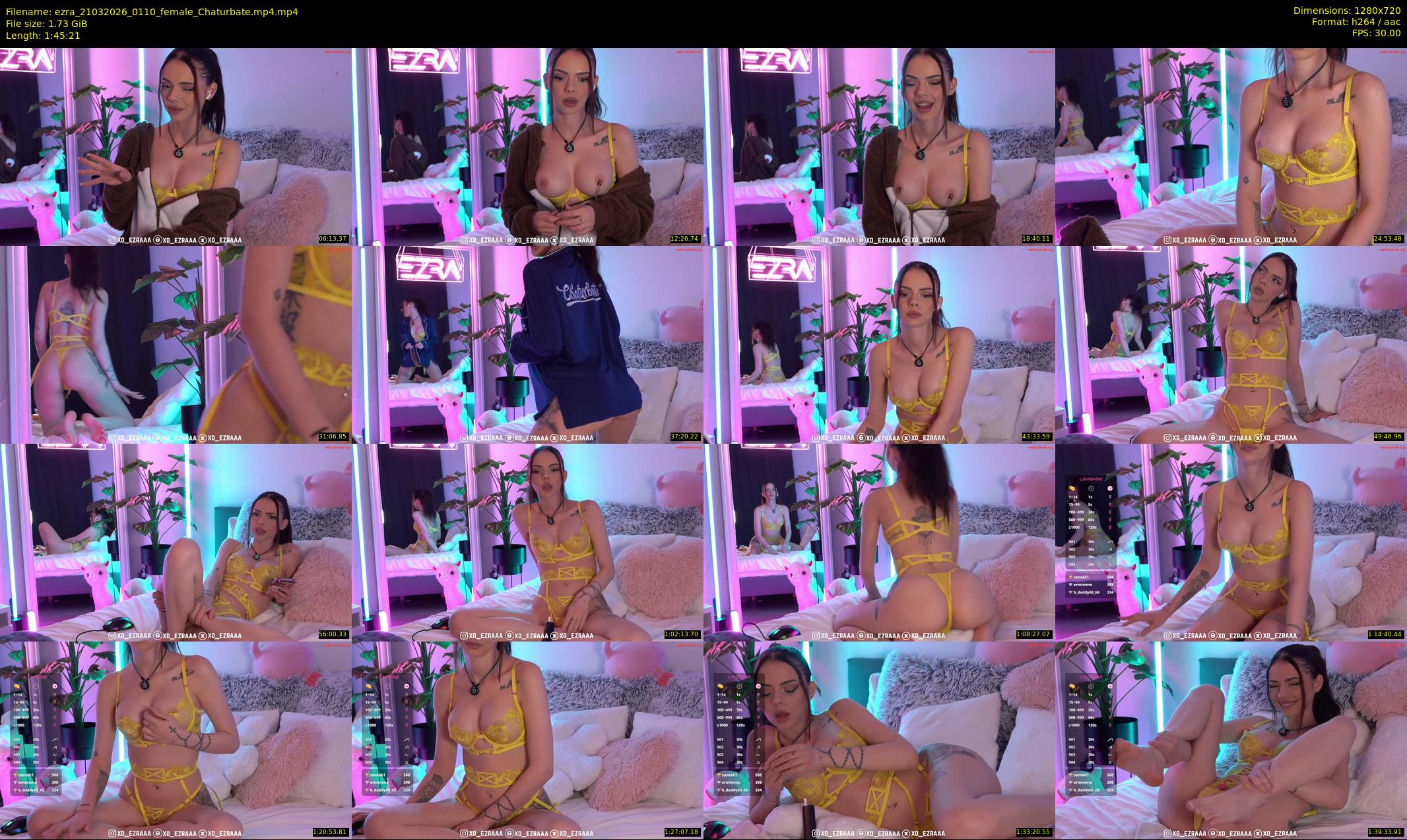 ezra — 106 minute Chaturbate female cam show recording, 720p, Mar 21, 2026
