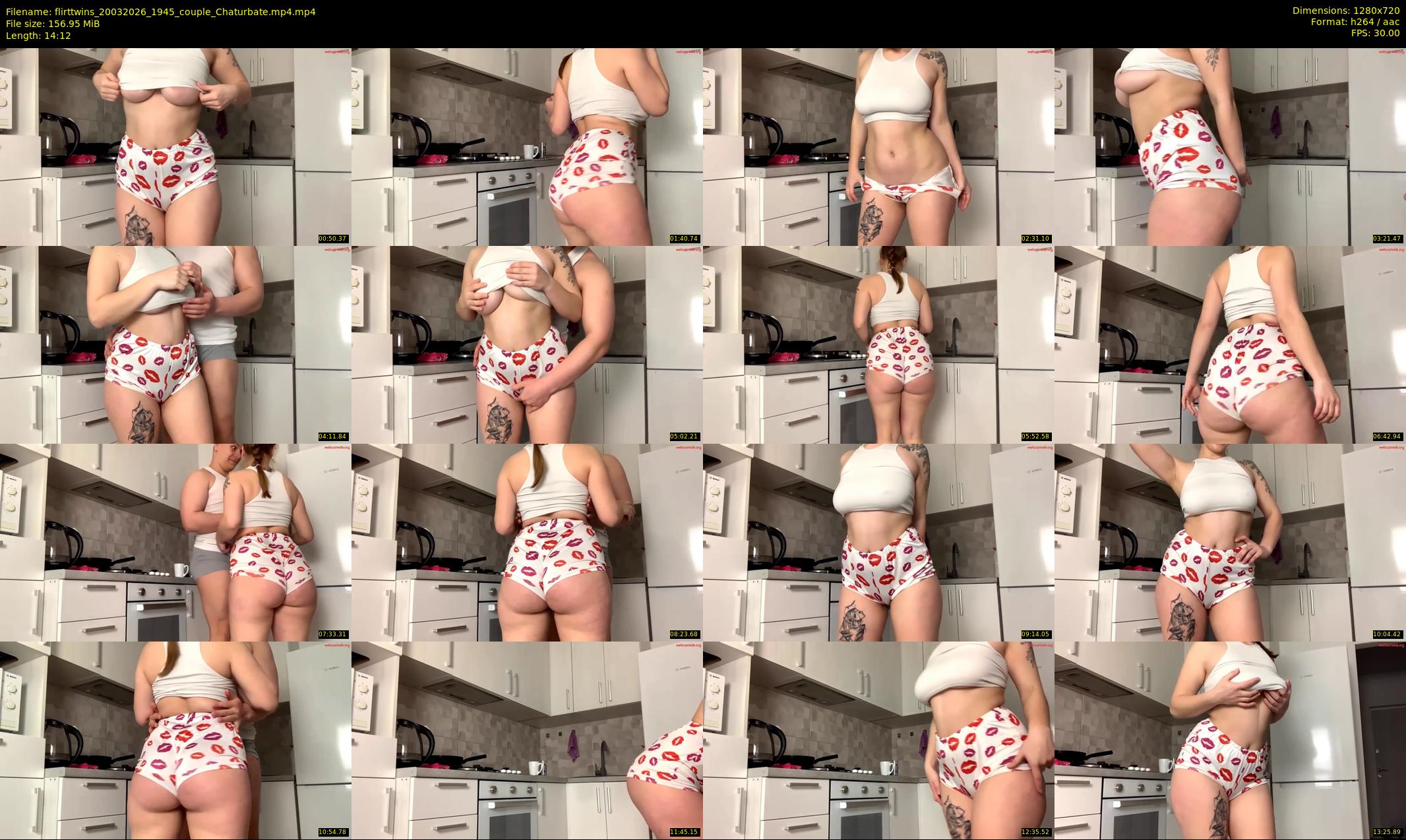 flirttwins — 15 minute Chaturbate couple cam show recording, 720p, Mar 20, 2026