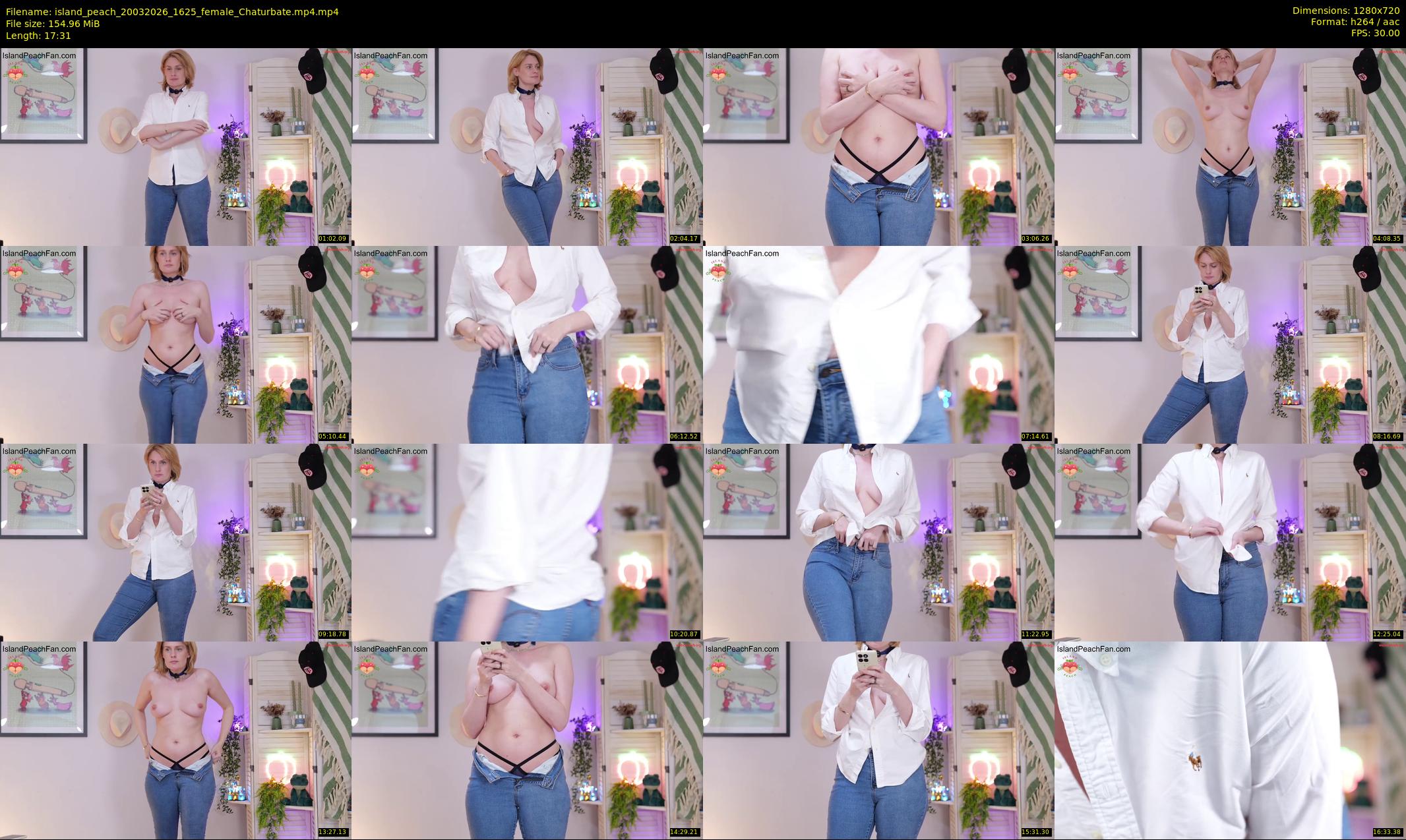 island_peach — 18 minute Chaturbate female cam show recording, 720p, Mar 20, 2026