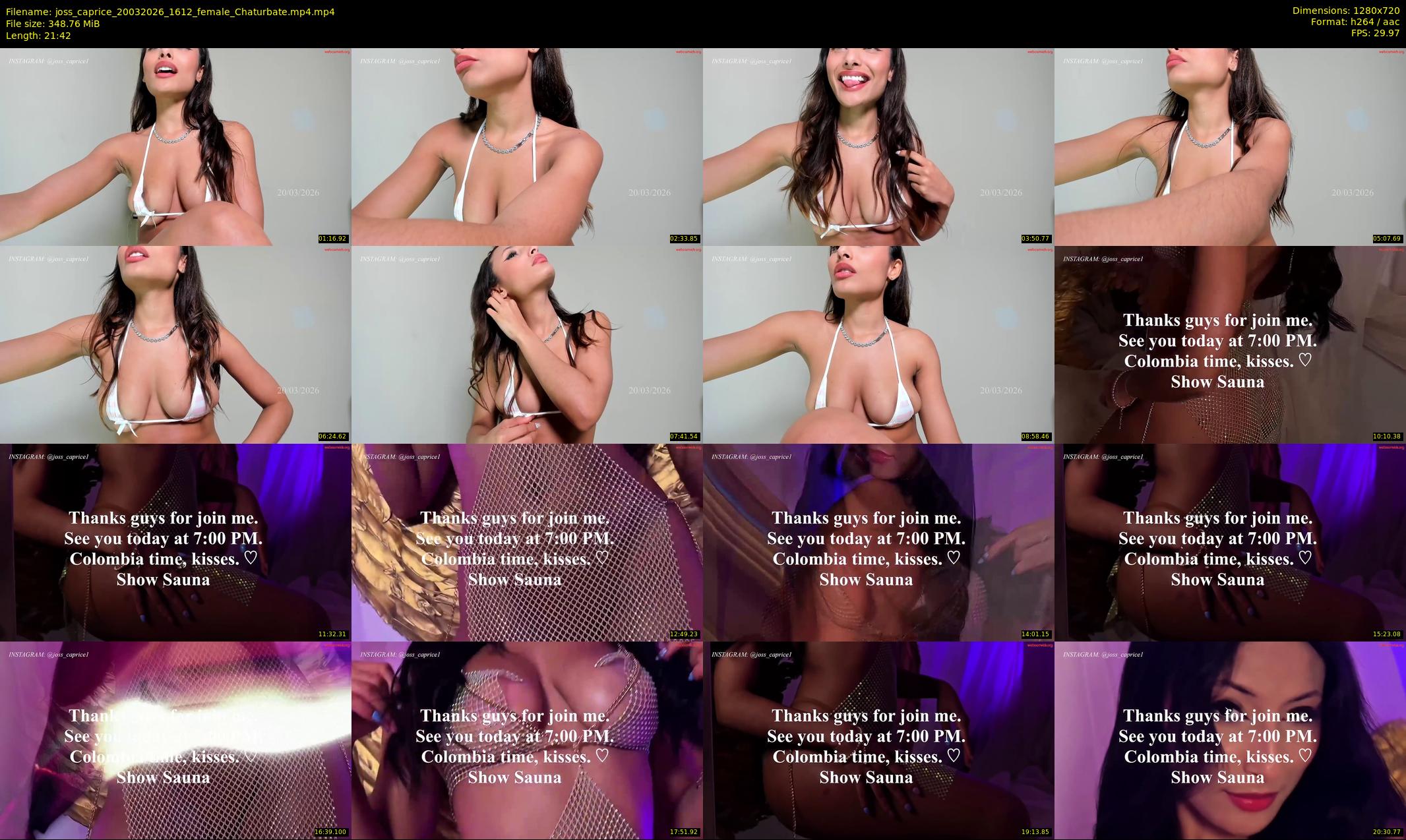 joss_caprice — 22 minute Chaturbate female cam show recording, 720p, Mar 20, 2026