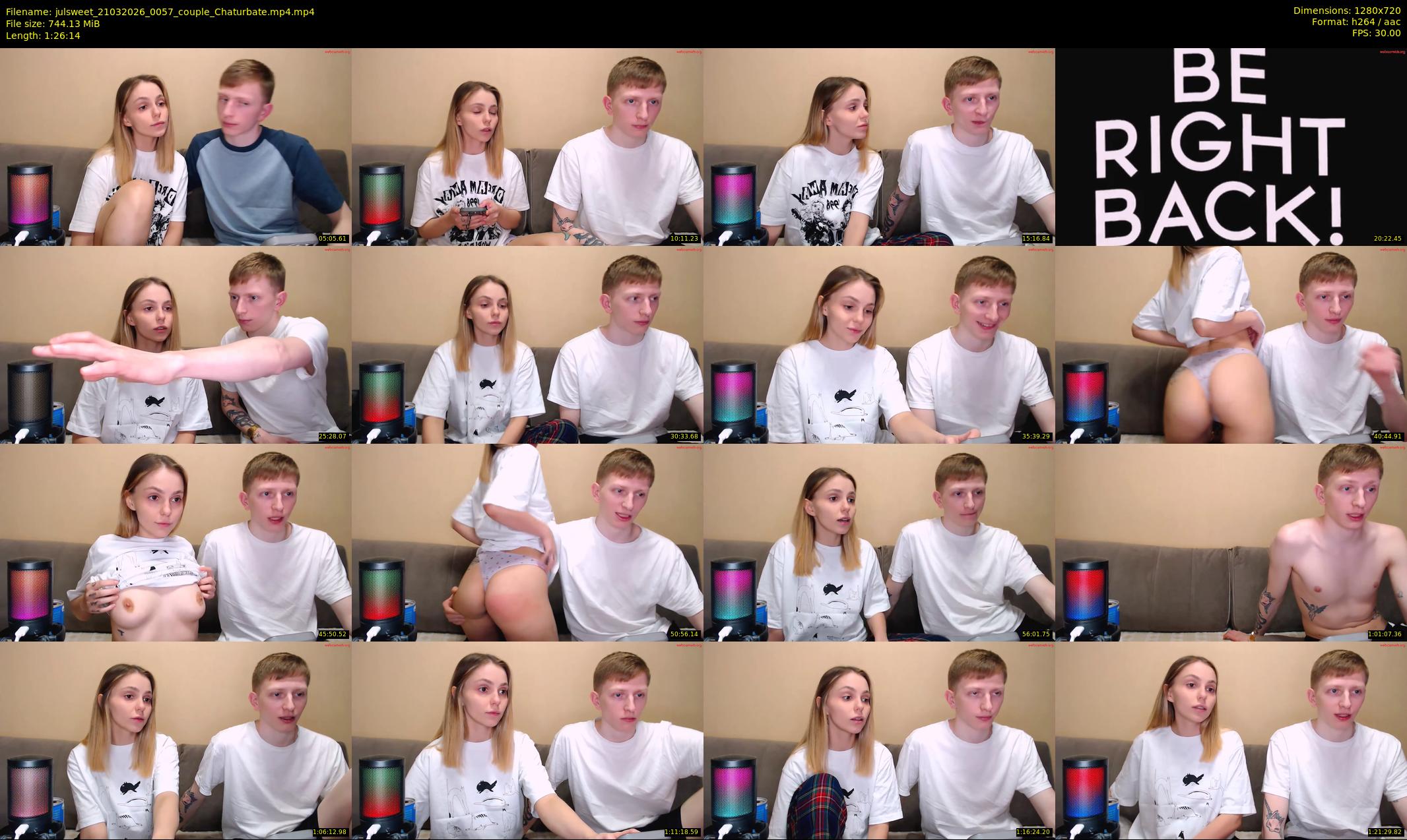 julsweet — 87 minute Chaturbate male cam show recording, 720p, Mar 21, 2026