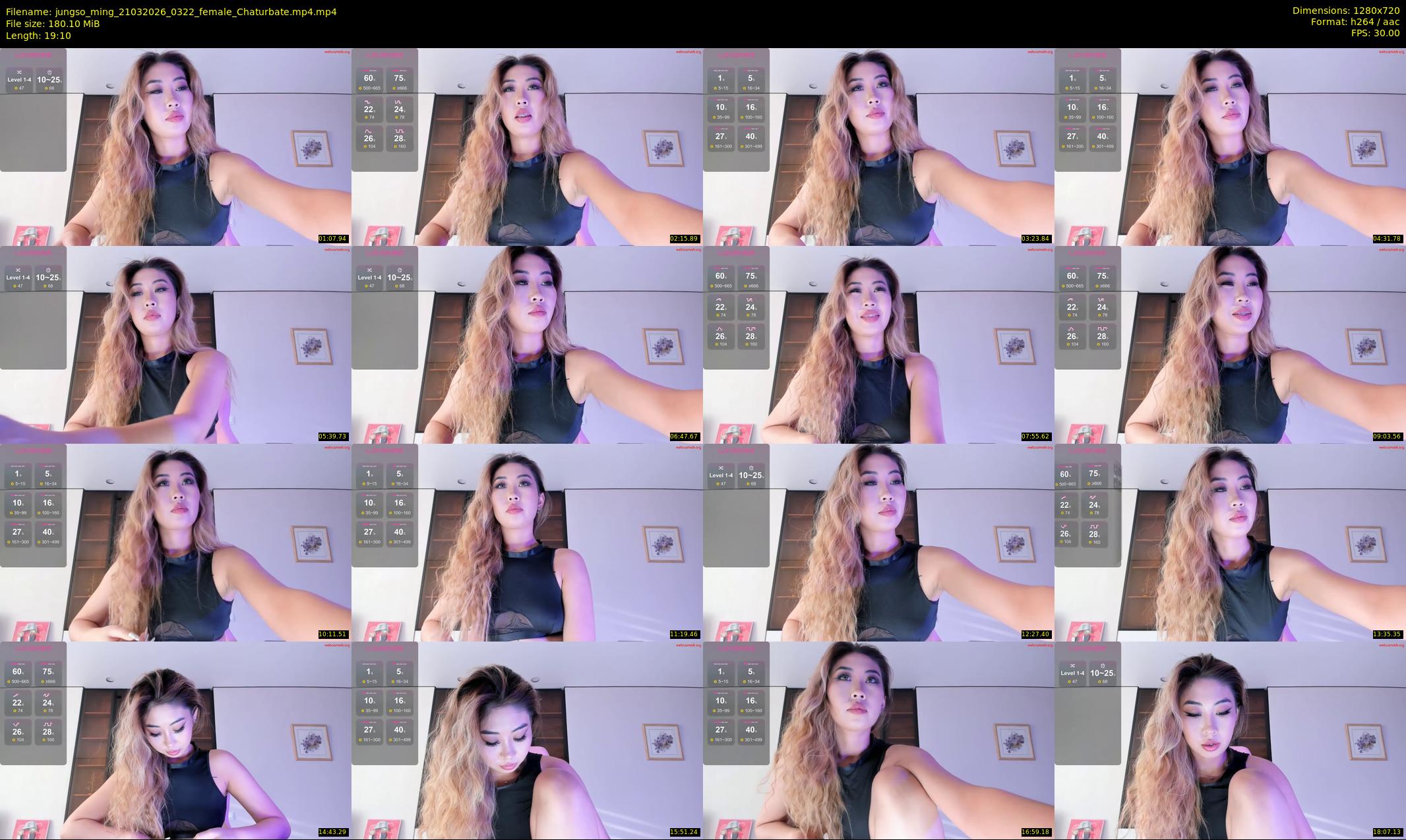 jungso_ming — 20 minute Chaturbate female cam show recording, 720p, Mar 21, 2026