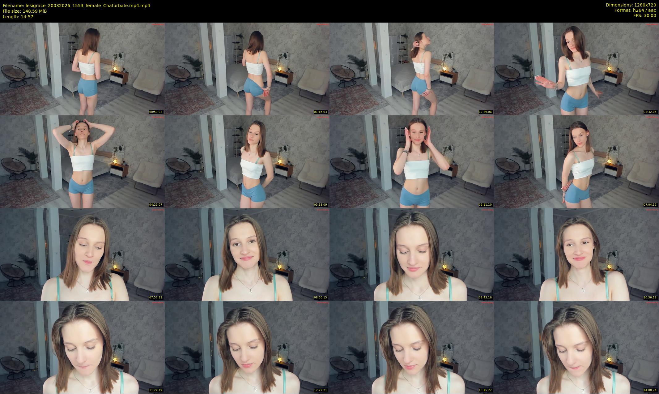 lesigrace — 15 minute Chaturbate female cam show recording, 720p, Mar 20, 2026