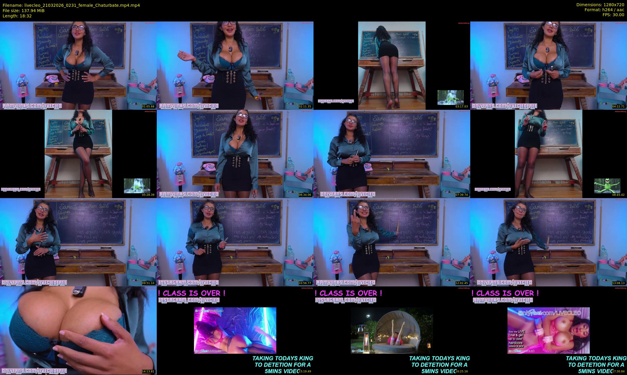 livecleo — 19 minute Chaturbate female cam show recording, 720p, Mar 21, 2026