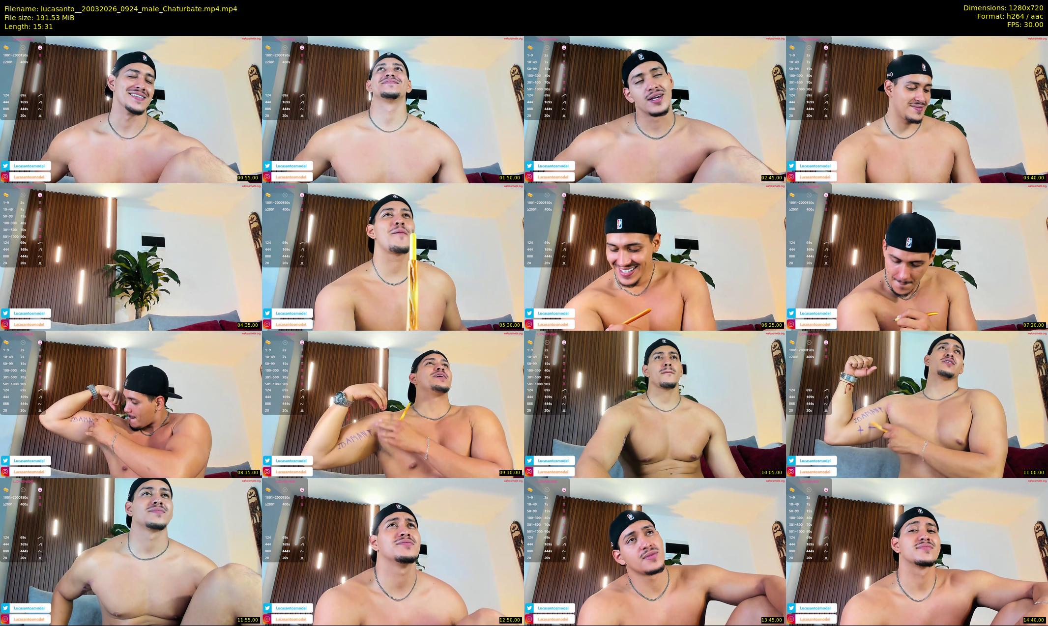 lucasanto_ — 16 minute Chaturbate male cam show recording, 720p, Mar 20, 2026