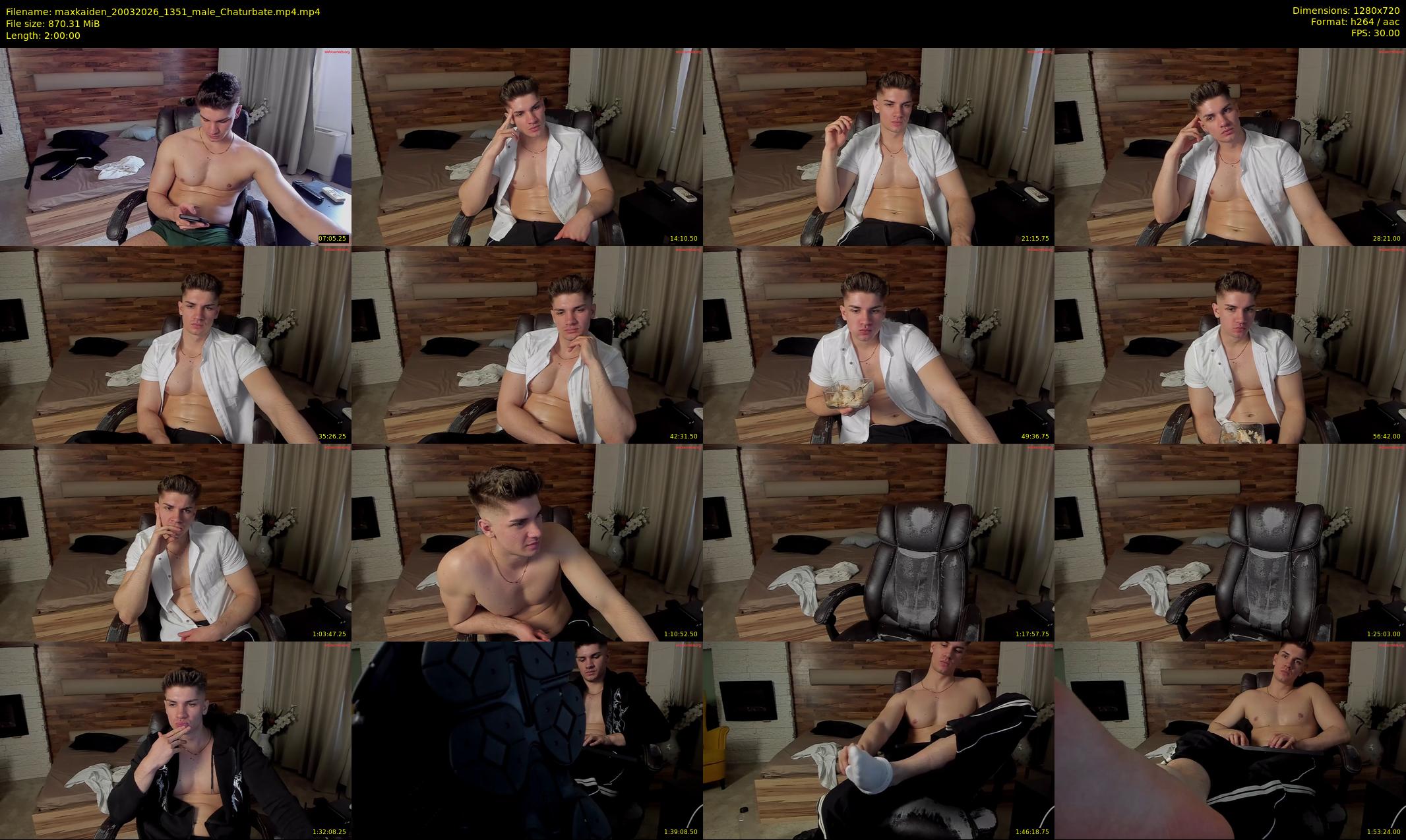 maxkaiden — 120 minute Chaturbate male cam show recording, 720p, Mar 20, 2026