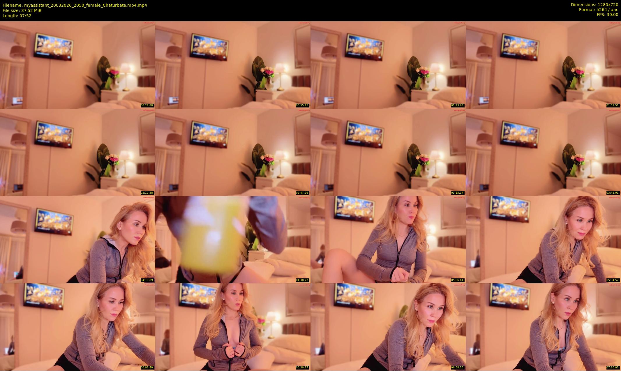 myassistant — 8 minute Chaturbate female cam show recording, 720p, Mar 20, 2026