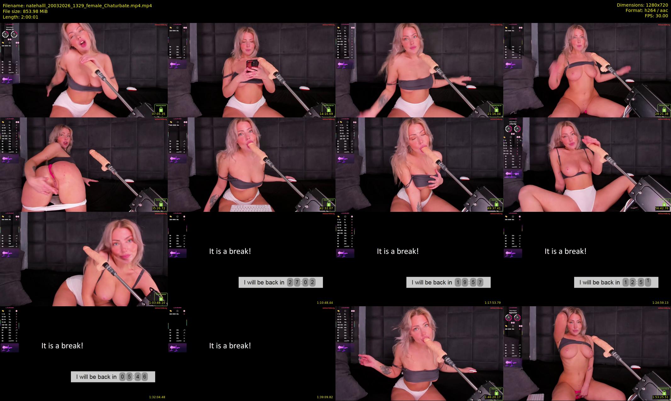 natehalll — 121 minute Chaturbate female cam show recording, 720p, Mar 20, 2026