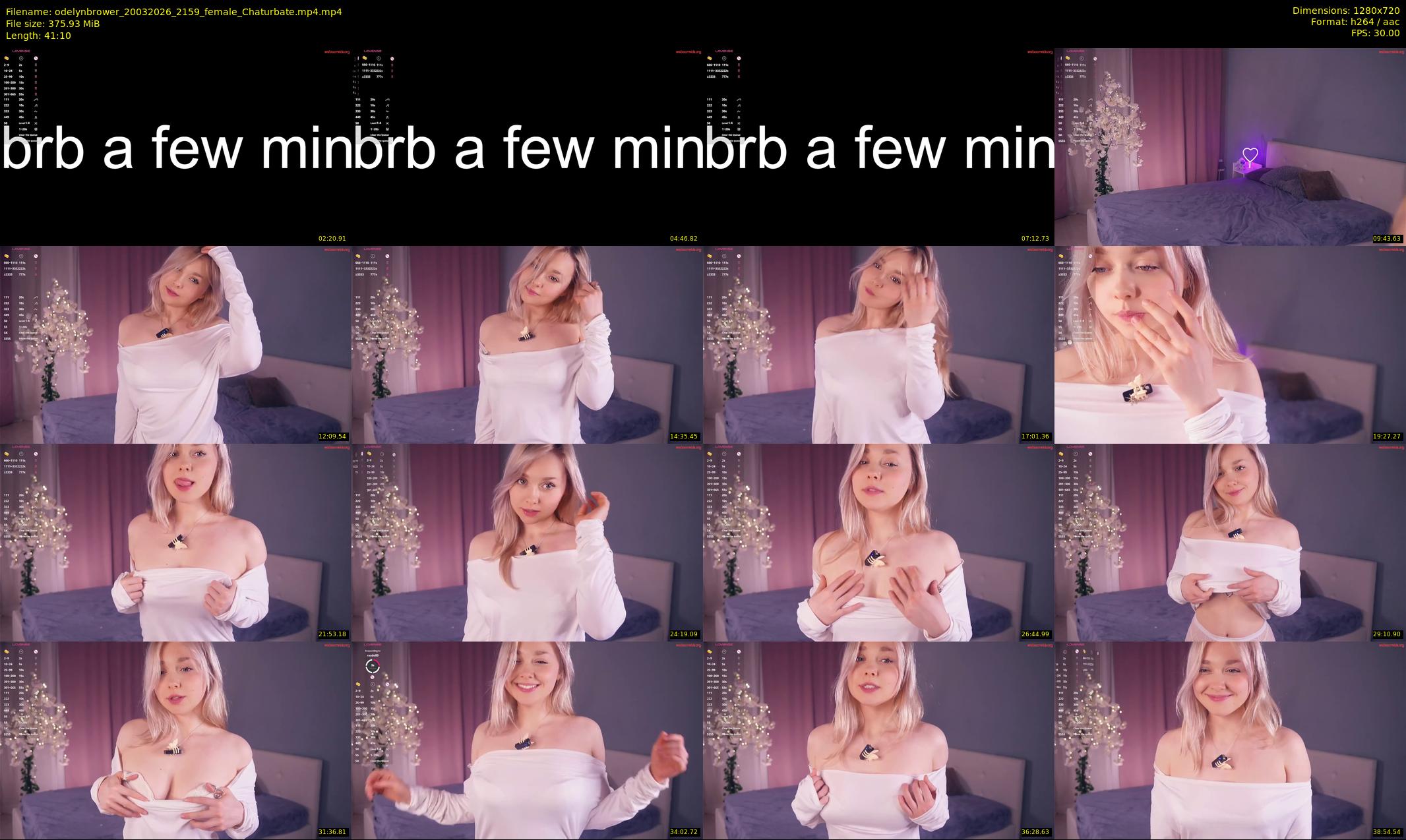 odelynbrower — 42 minute Chaturbate female cam show recording, 720p, Mar 20, 2026