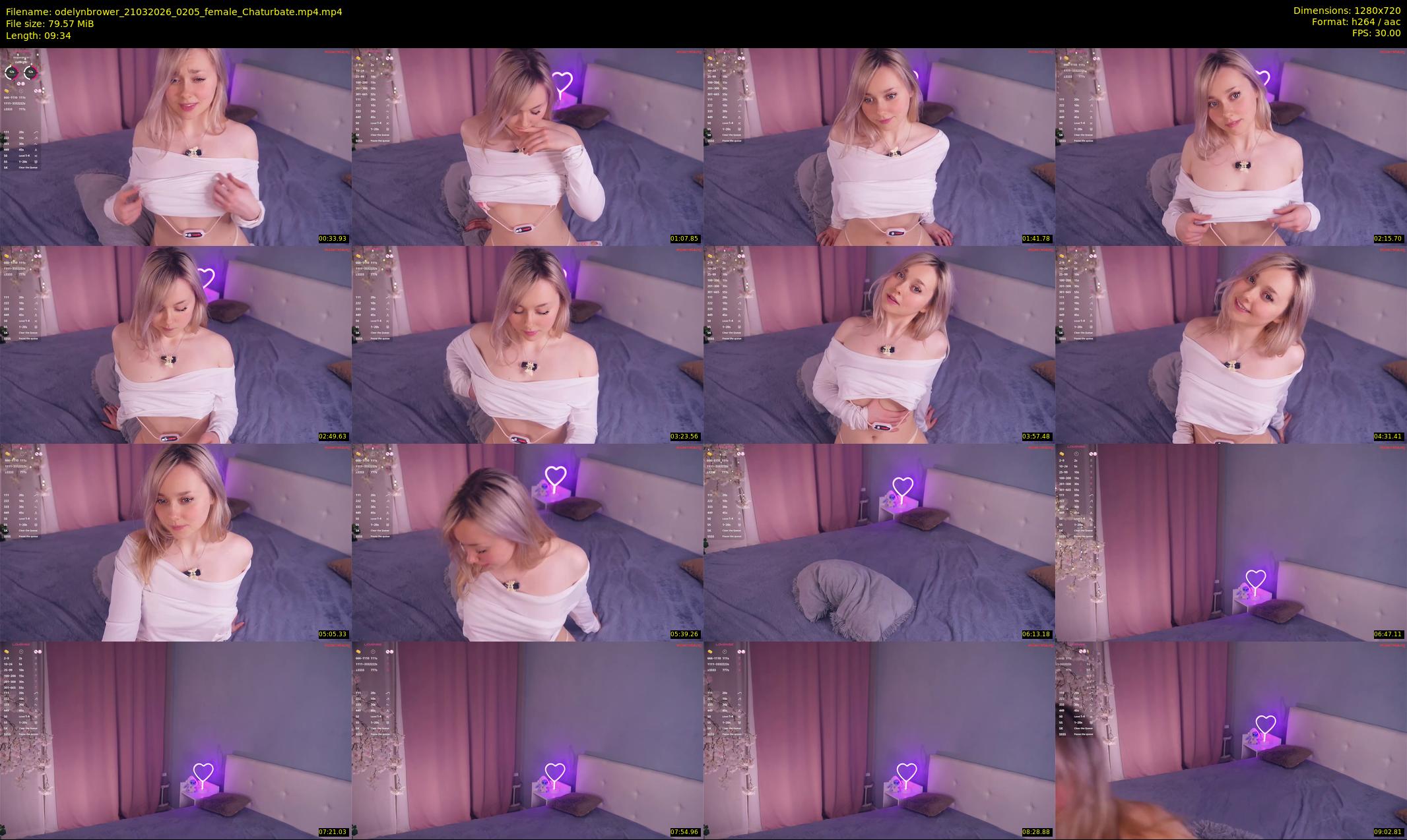 odelynbrower — 10 minute Chaturbate female cam show recording, 720p, Mar 21, 2026