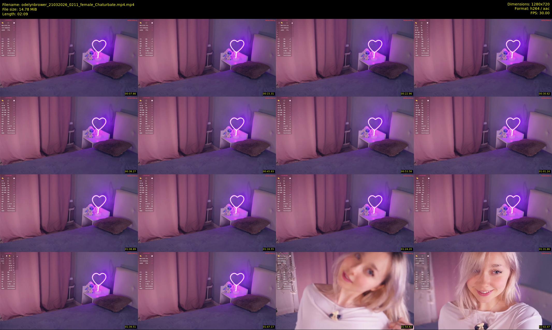 odelynbrower — 3 minute Chaturbate female cam show recording, 720p, Mar 21, 2026