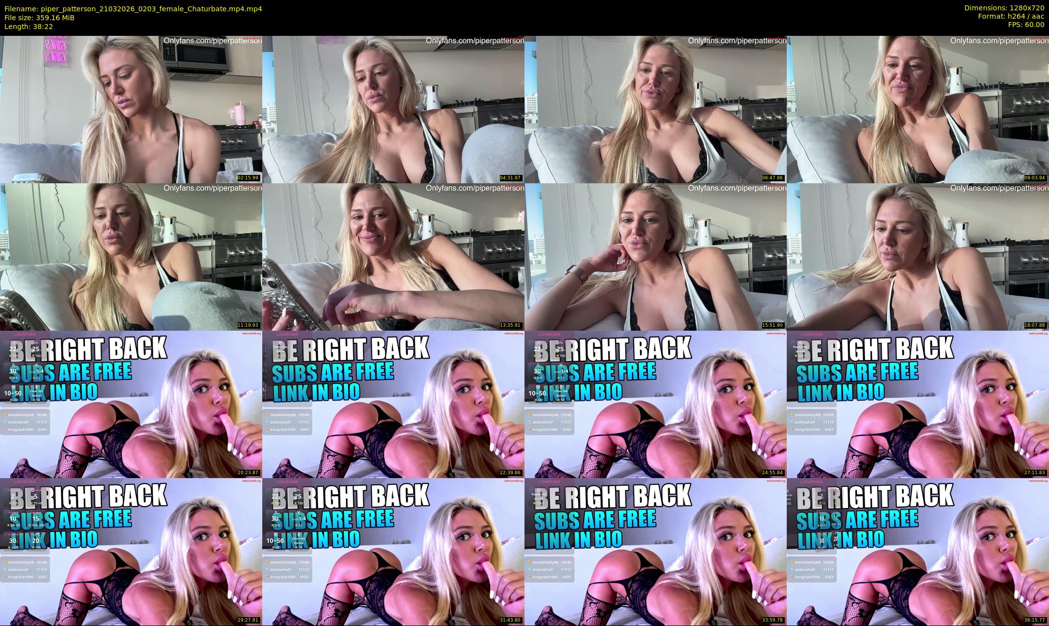 piper_patterson — 39 minute Chaturbate female cam show recording, 720p, Mar 21, 2026