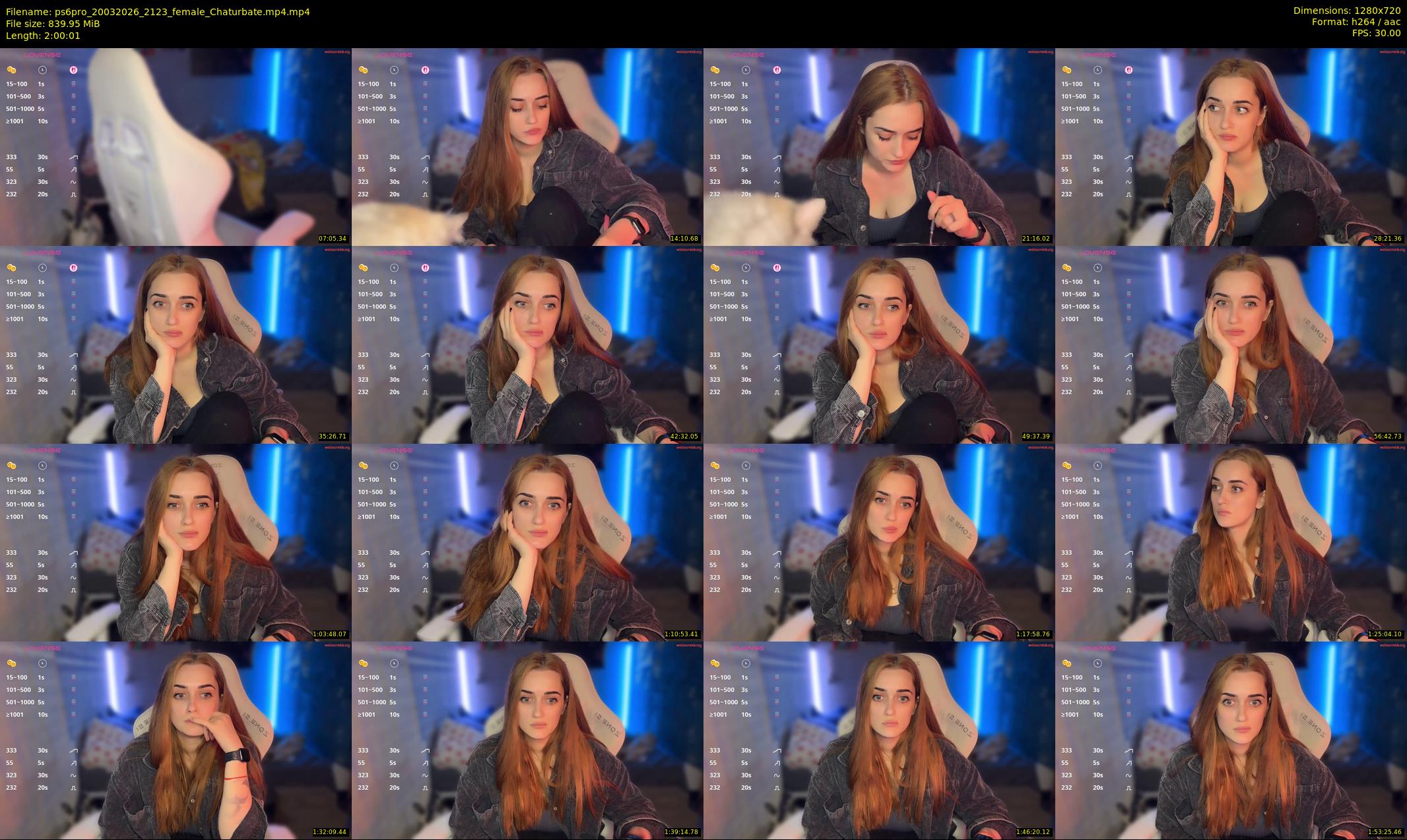 ps6pro — 121 minute Chaturbate female cam show recording, 720p, Mar 20, 2026