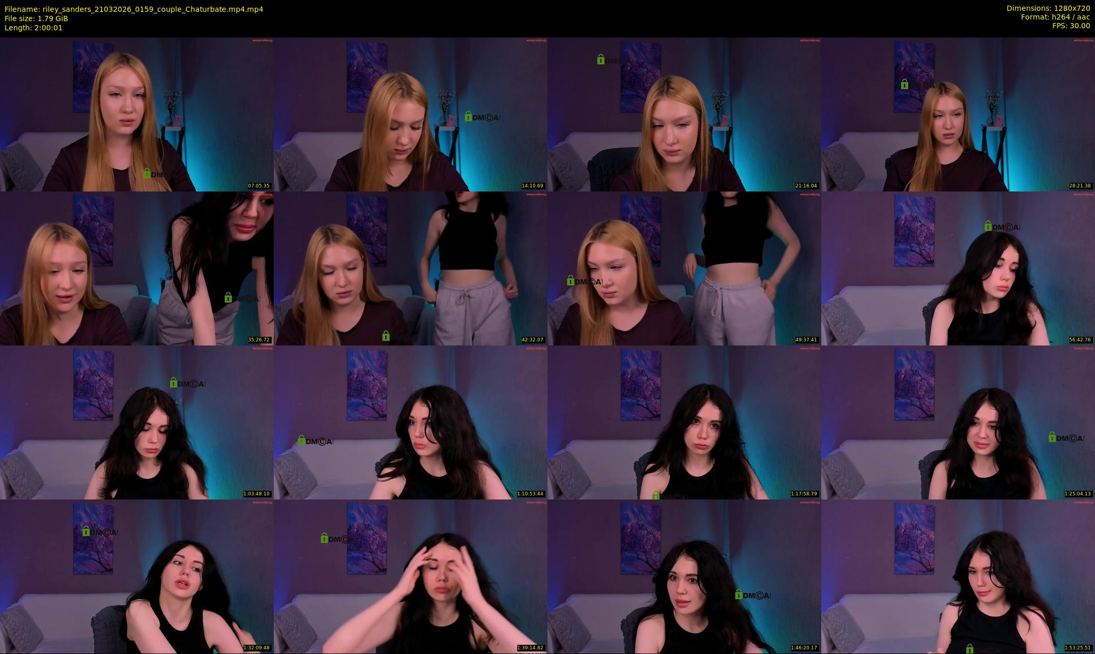 riley_sanders — 121 minute Chaturbate couple cam show recording, 720p, Mar 21, 2026
