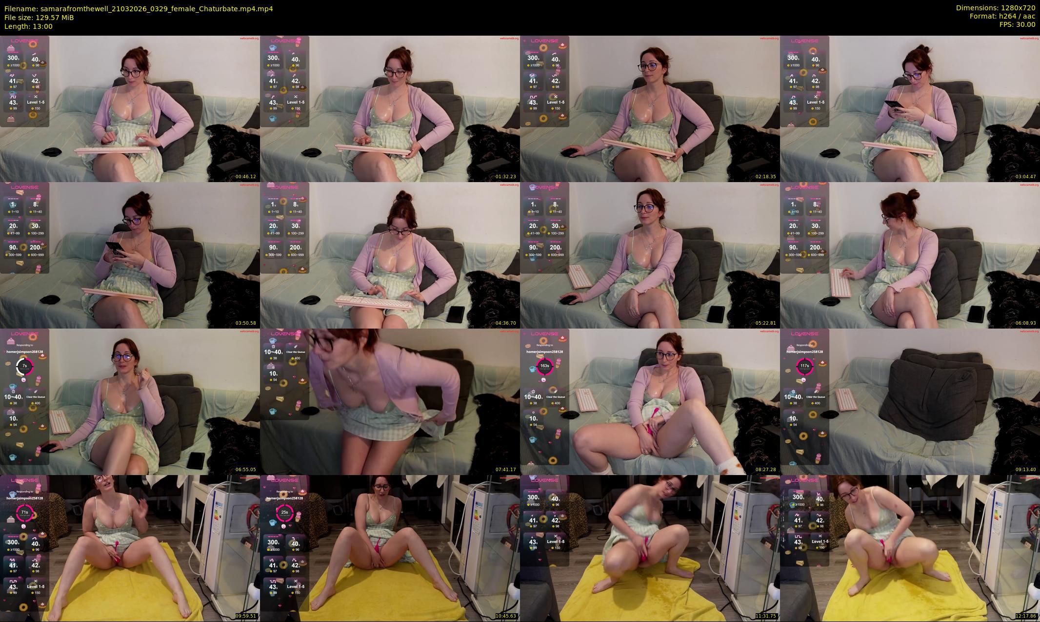 samarafromthewell — 13 minute Chaturbate female cam show recording, 720p, Mar 21, 2026