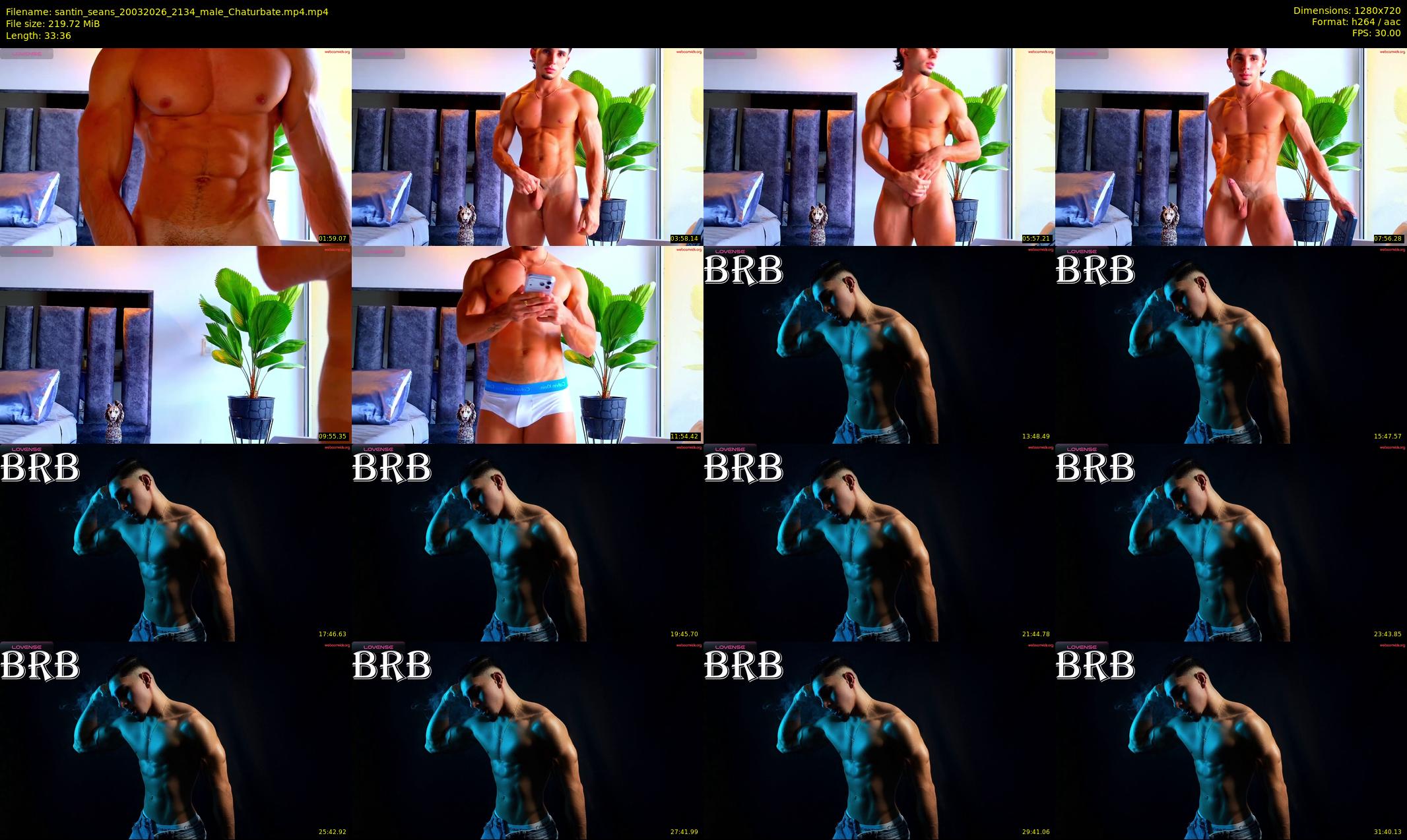 santin_seans — 34 minute Chaturbate male cam show recording, 720p, Mar 20, 2026
