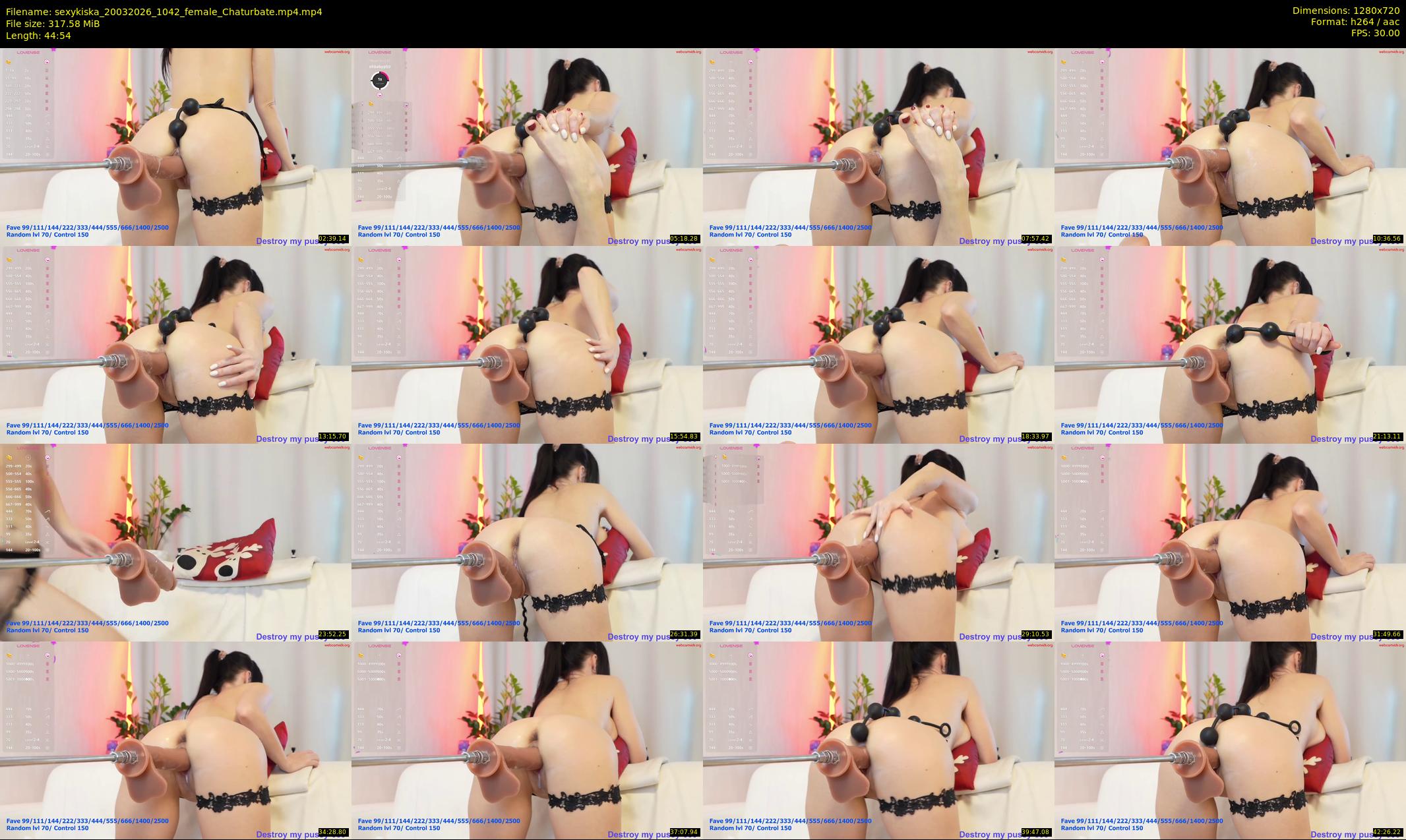 sexykiska — 45 minute Chaturbate female cam show recording, 720p, Mar 20, 2026