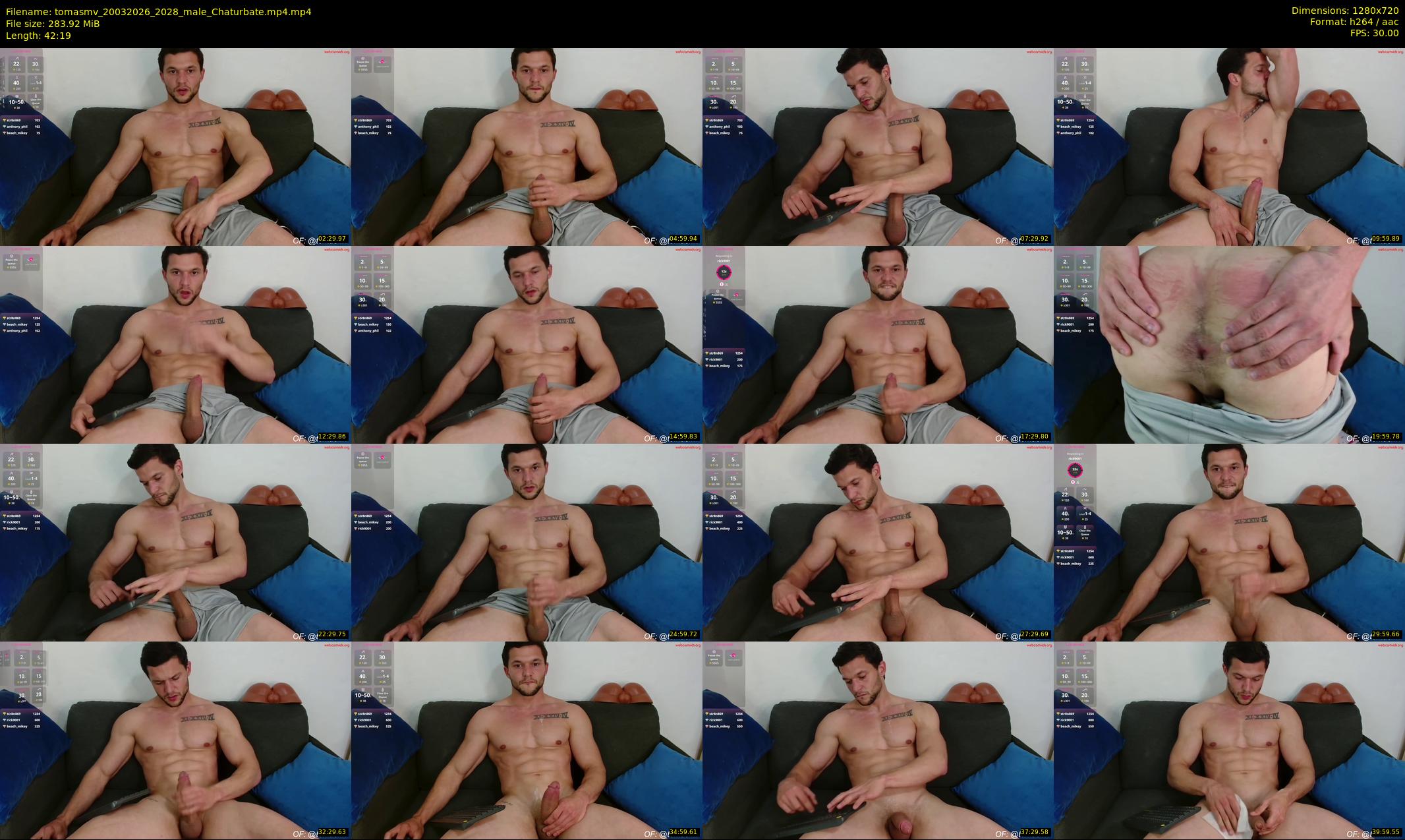 tomasmv — 43 minute Chaturbate male cam show recording, 720p, Mar 20, 2026