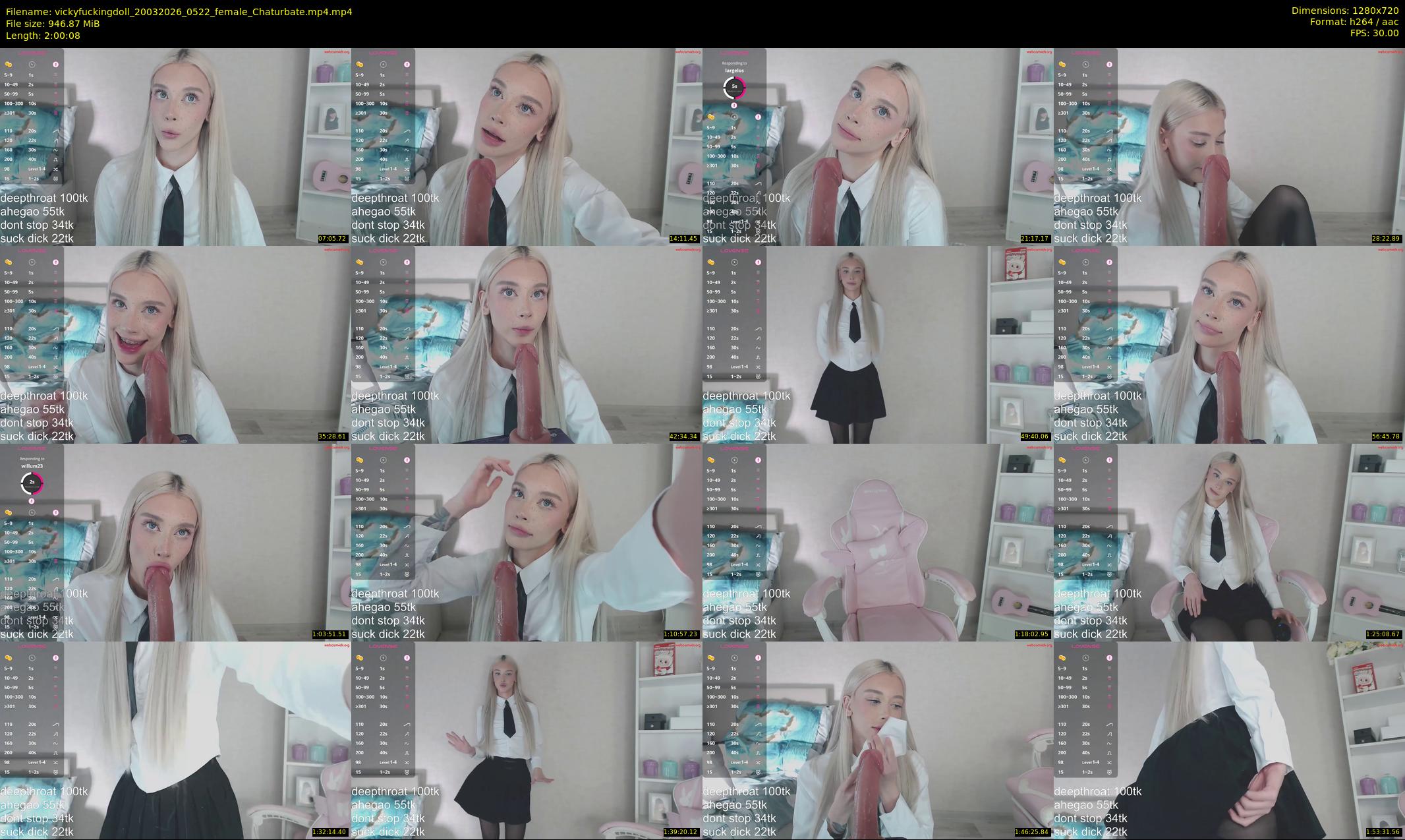 vickyfuckingdoll — 121 minute Chaturbate female cam show recording, 720p, Mar 20, 2026