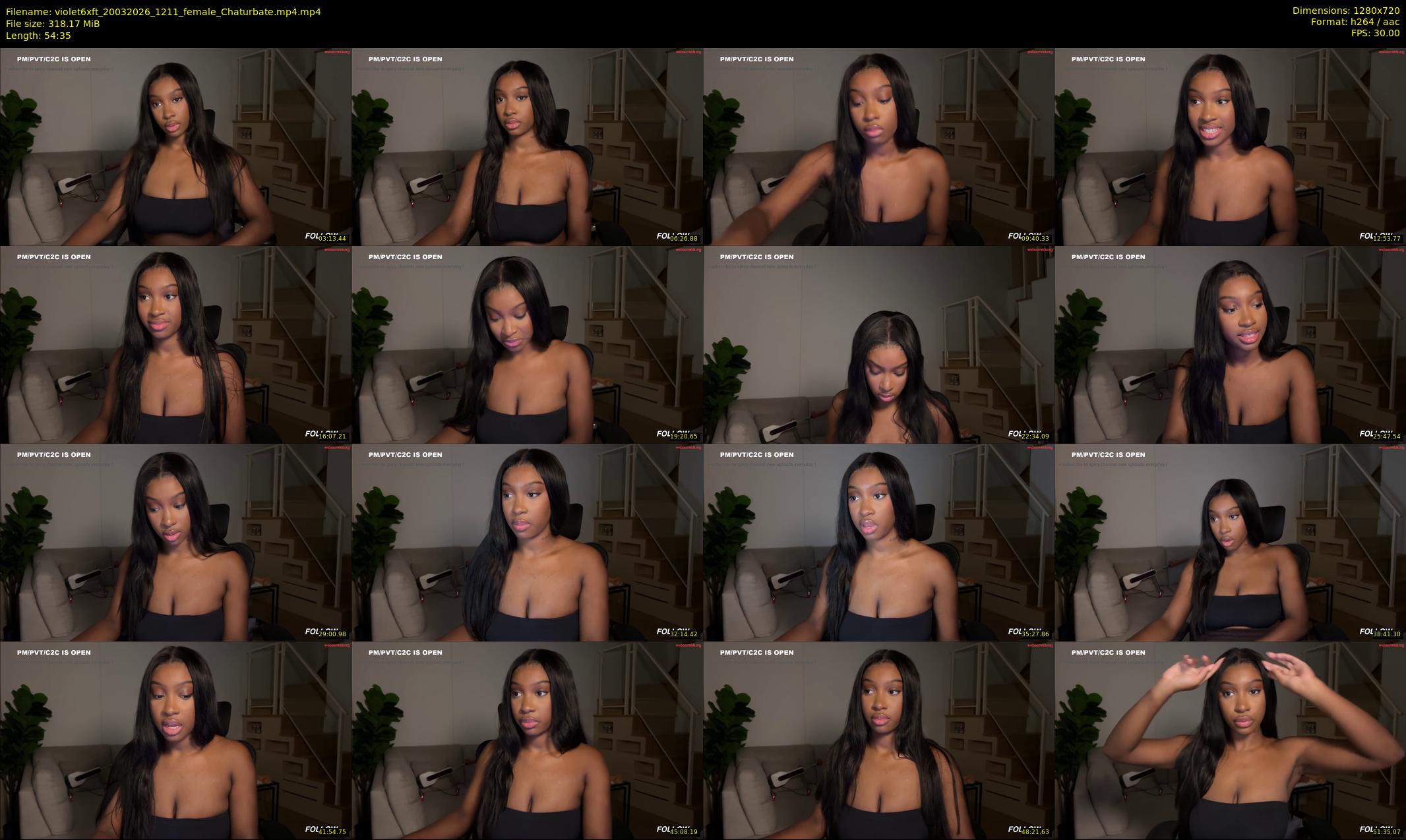 violet6xft — 55 minute Chaturbate female cam show recording, 720p, Mar 20, 2026