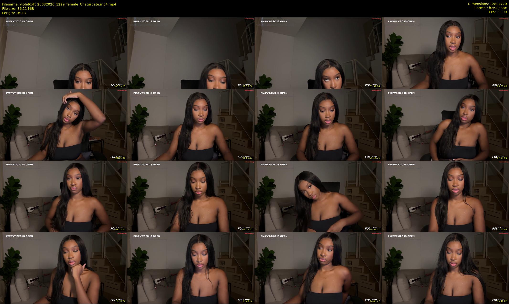 violet6xft — 17 minute Chaturbate female cam show recording, 720p, Mar 20, 2026