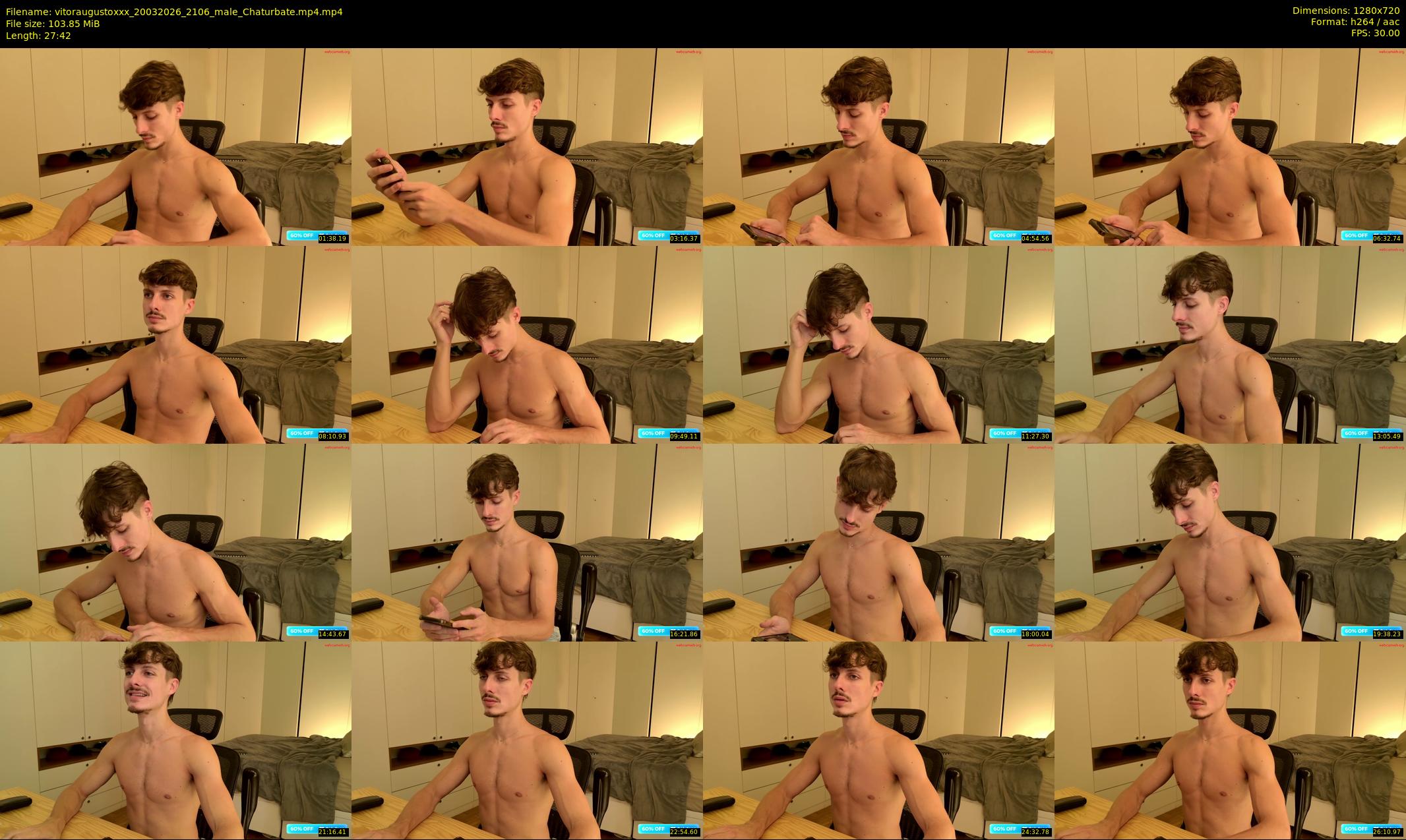 vitoraugustoxxx — 28 minute Chaturbate male cam show recording, 720p, Mar 20, 2026