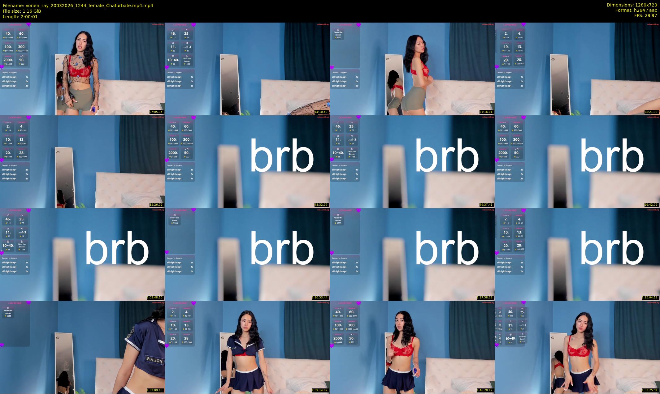 vonen_ray — 121 minute Chaturbate female cam show recording, 720p, Mar 20, 2026