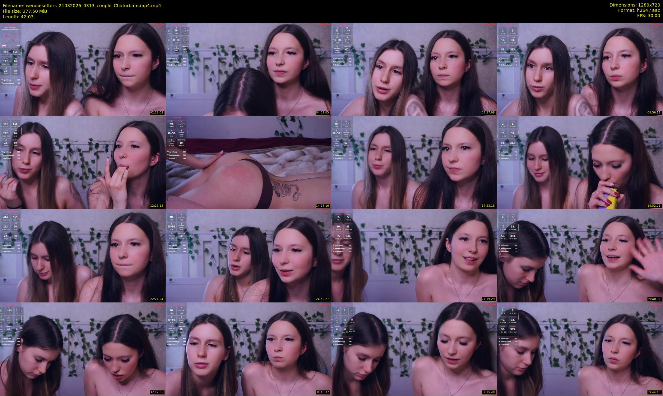 wendiesetters — 43 minute Chaturbate female cam show recording, 720p, Mar 21, 2026