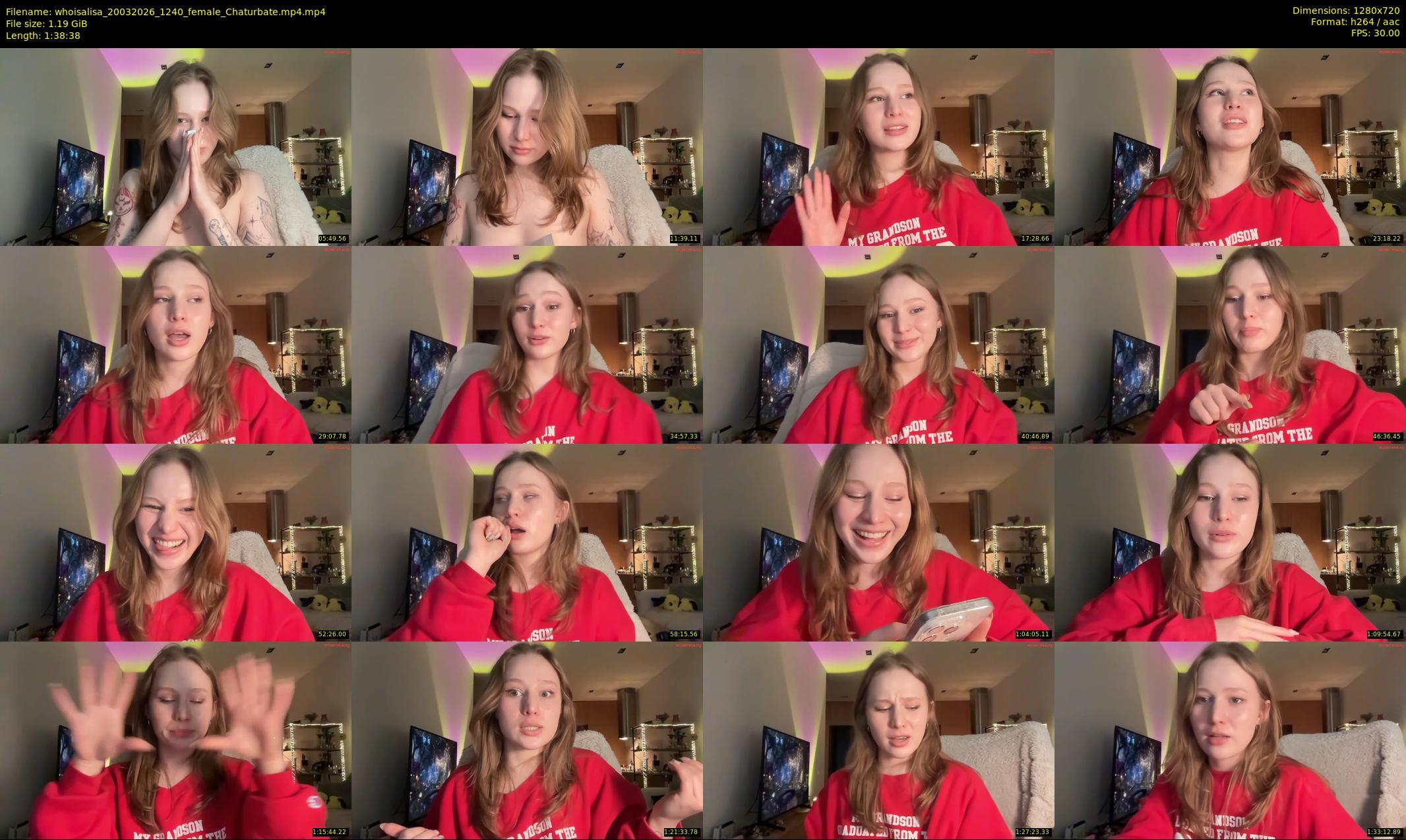 whoisalisa — 99 minute Chaturbate female cam show recording, 720p, Mar 20, 2026