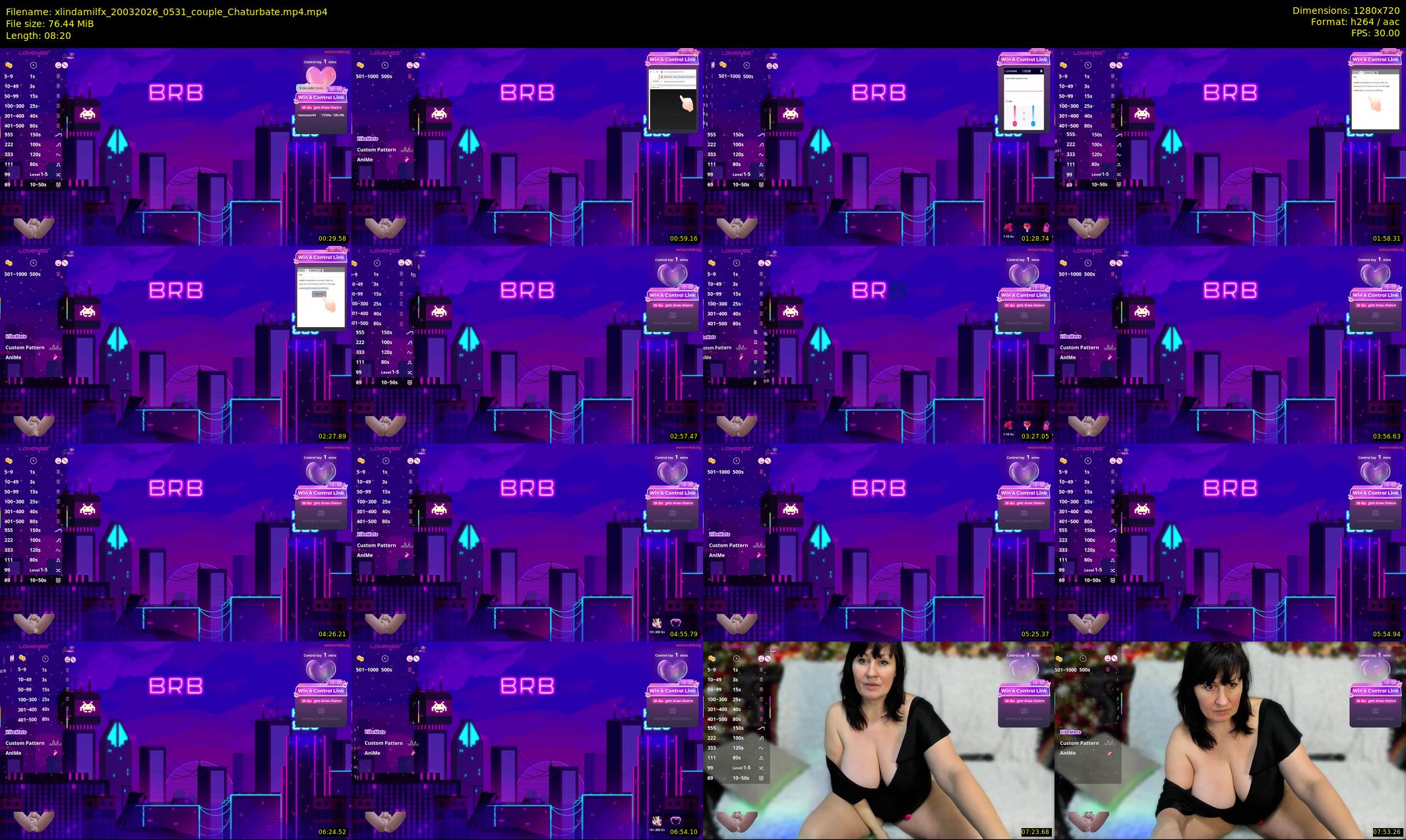 xlindamilfx — 9 minute Chaturbate female cam show recording, 720p, Mar 20, 2026