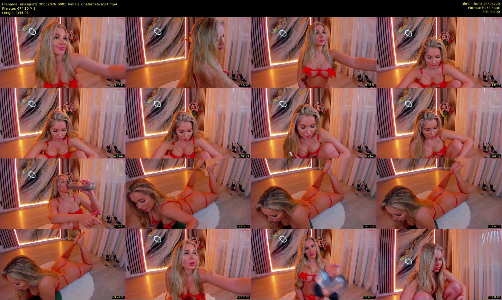 zinasquirts — 106 minute Chaturbate female cam show recording, 720p, Mar 20, 2026