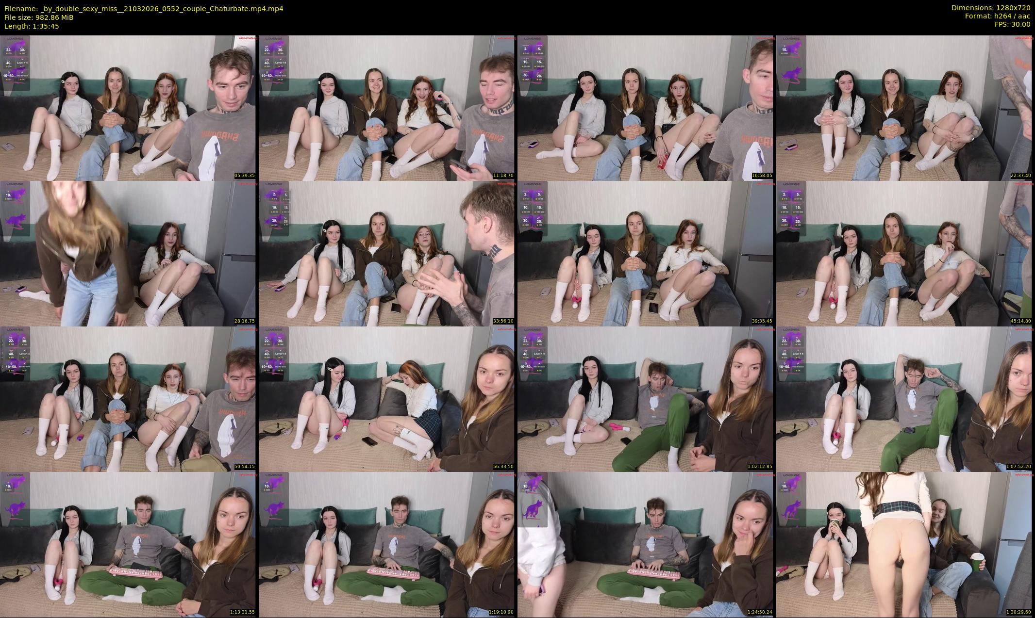 _by_double_sexy_miss_ — 96 minute Chaturbate couple cam show recording, 720p, Mar 21, 2026