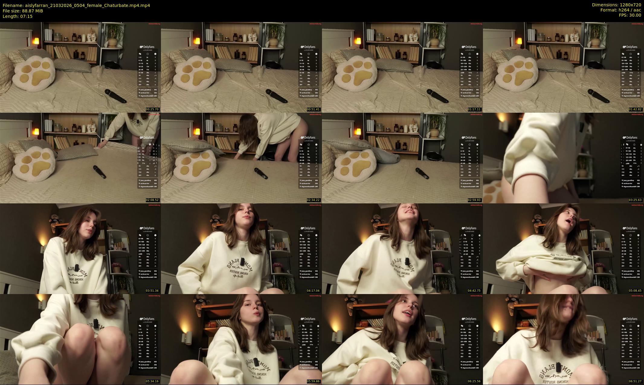 aislyfarran — 8 minute Chaturbate female cam show recording, 720p, Mar 21, 2026