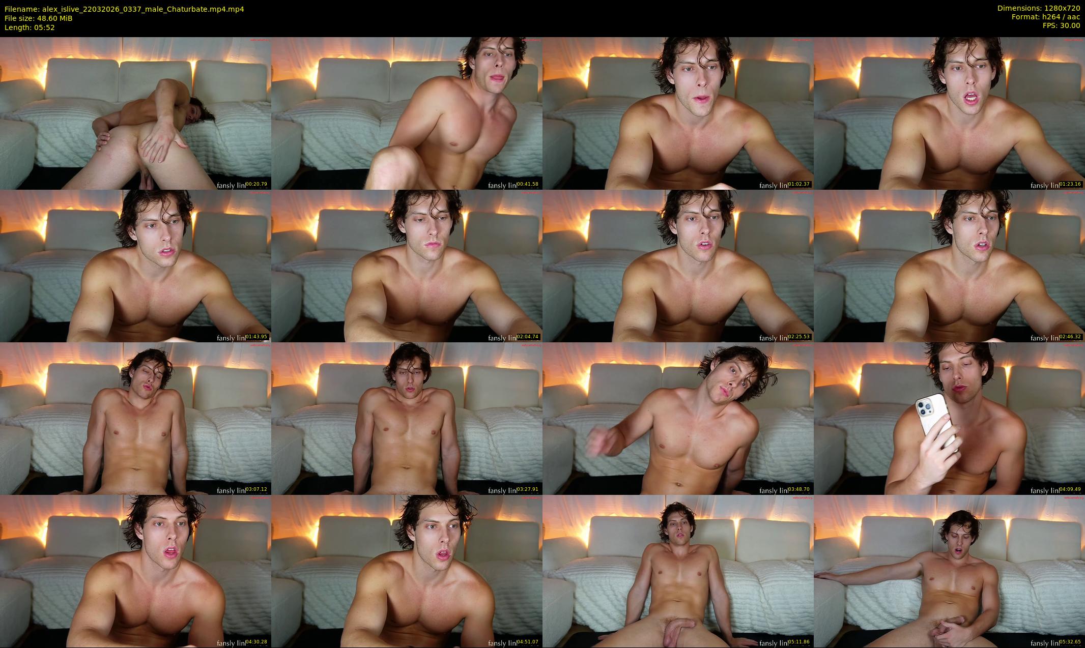 alex_islive — 6 minute Chaturbate male cam show recording, 720p, Mar 22, 2026