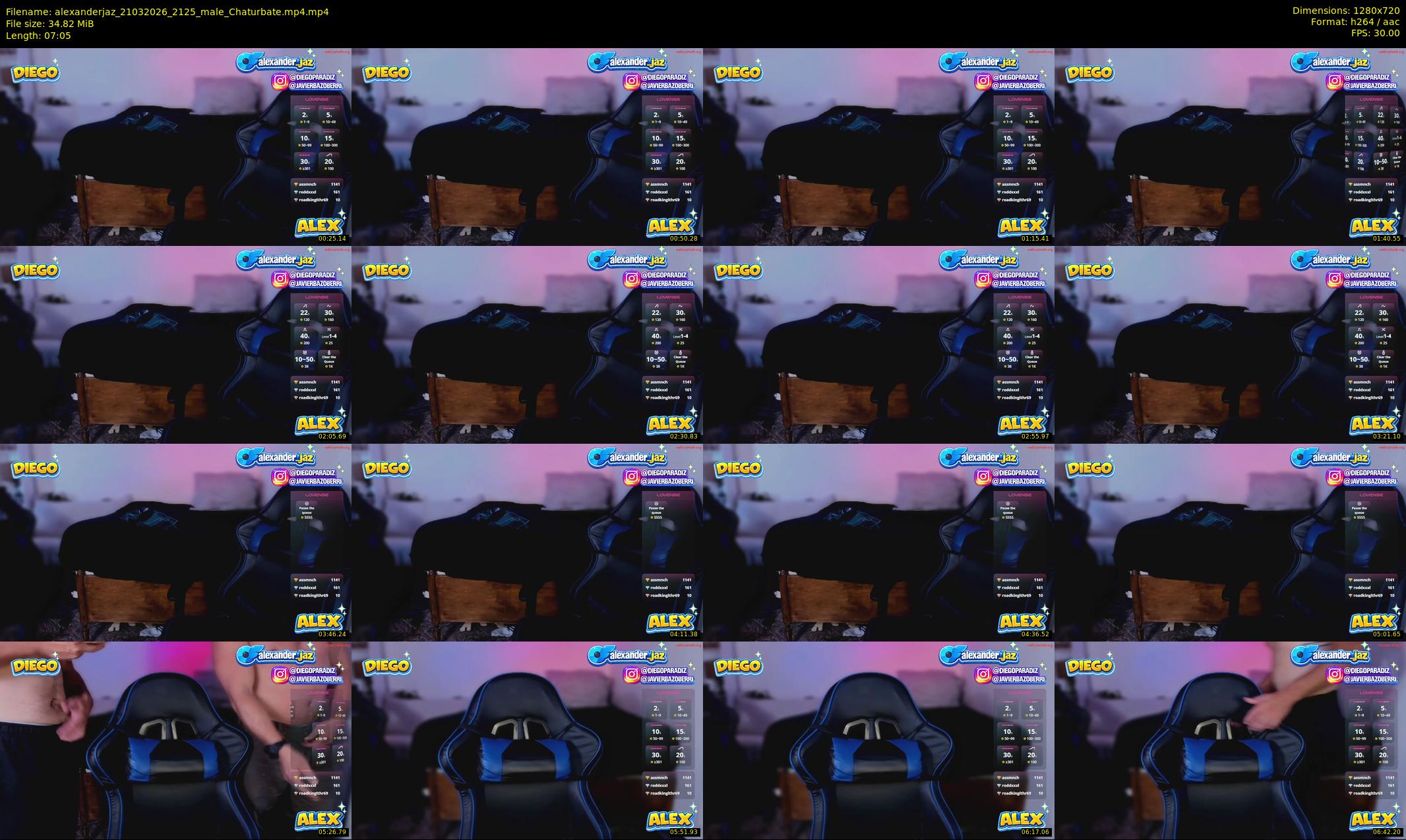 alexanderjaz — 8 minute Chaturbate male cam show recording, 720p, Mar 21, 2026