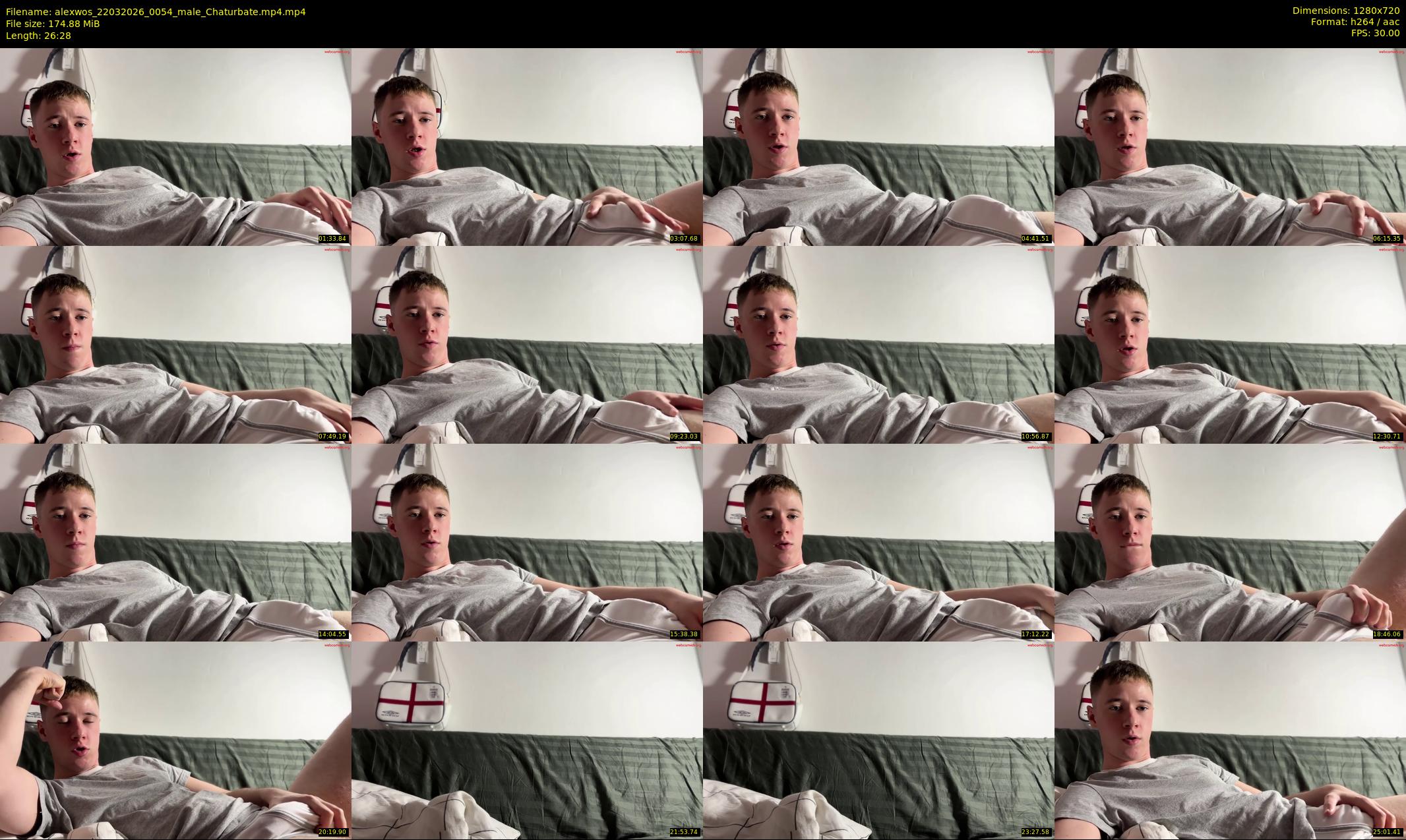 alexwos — 27 minute Chaturbate male cam show recording, 720p, Mar 22, 2026