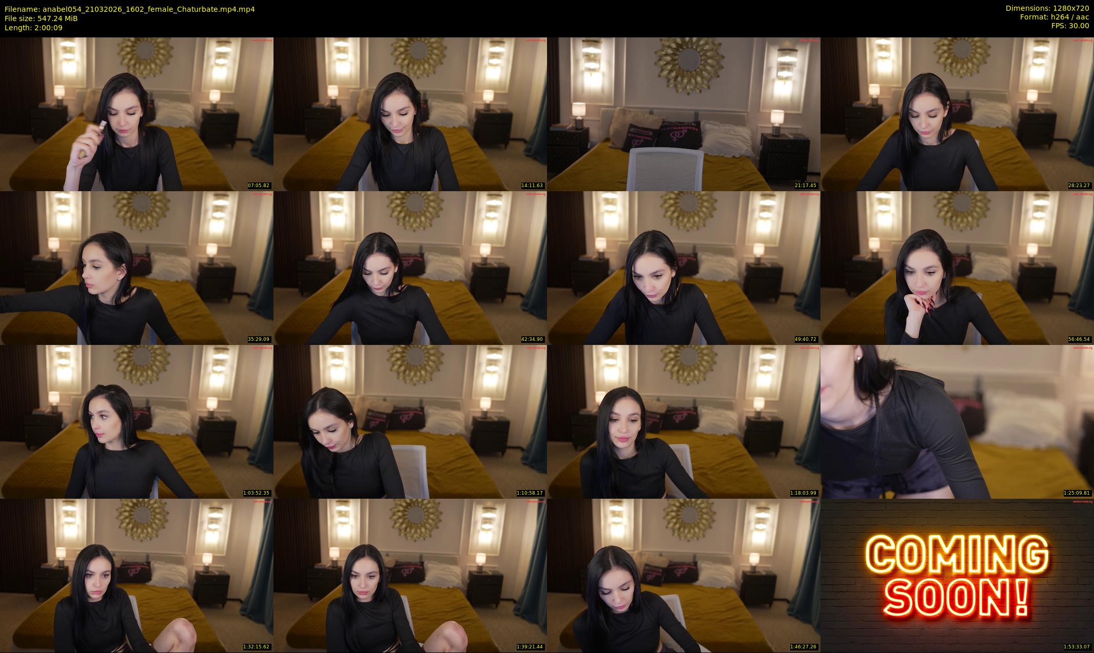 anabel054 — 121 minute Chaturbate female cam show recording, 720p, Mar 21, 2026
