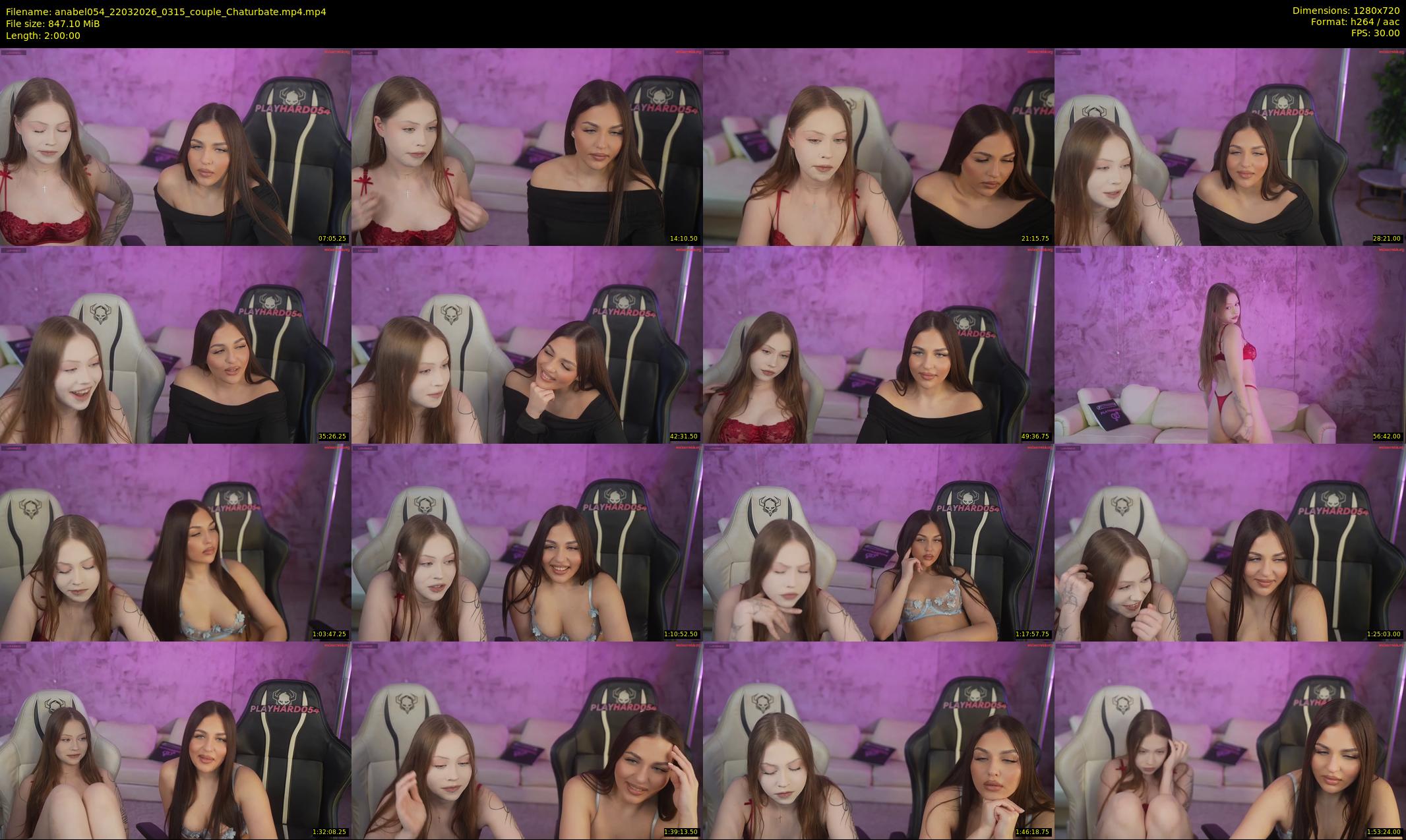 anabel054 — 120 minute Chaturbate female cam show recording, 720p, Mar 22, 2026