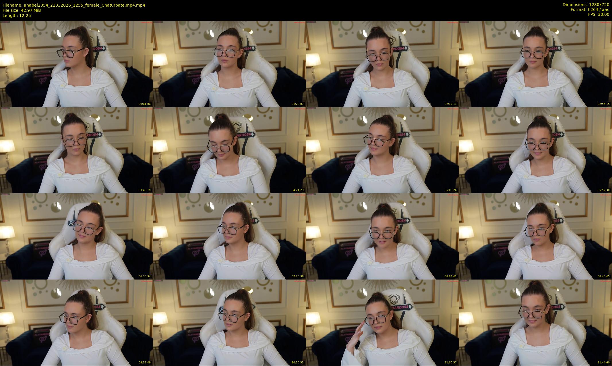 anabel2054 — 13 minute Chaturbate female cam show recording, 720p, Mar 21, 2026
