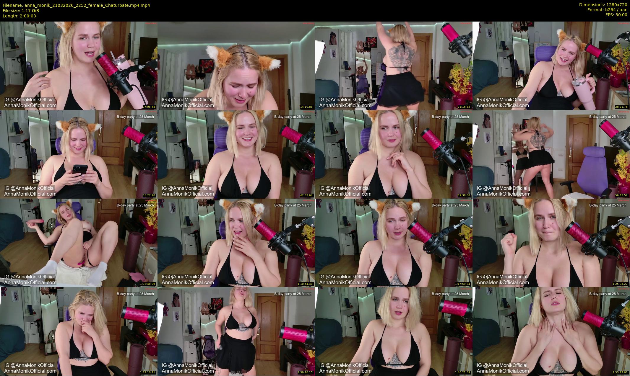 anna_monik — 121 minute Chaturbate couple cam show recording, 720p, Mar 21, 2026